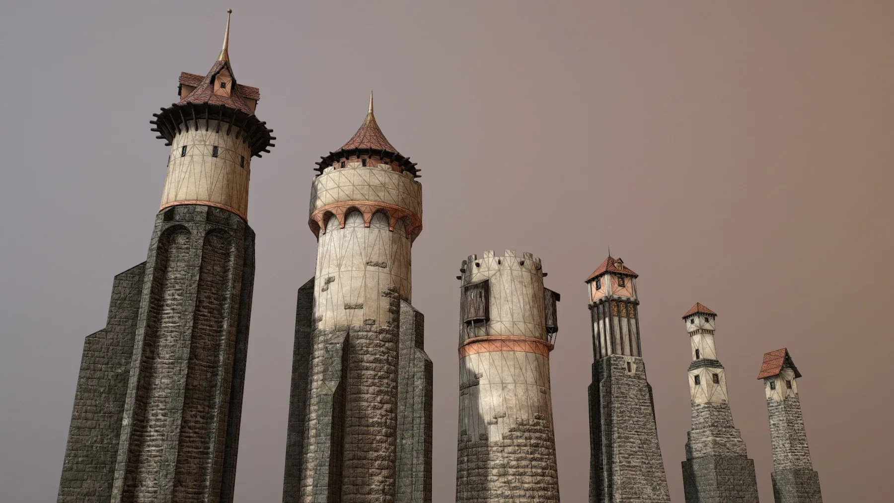 (Collection) Medieval DRAGON Towers