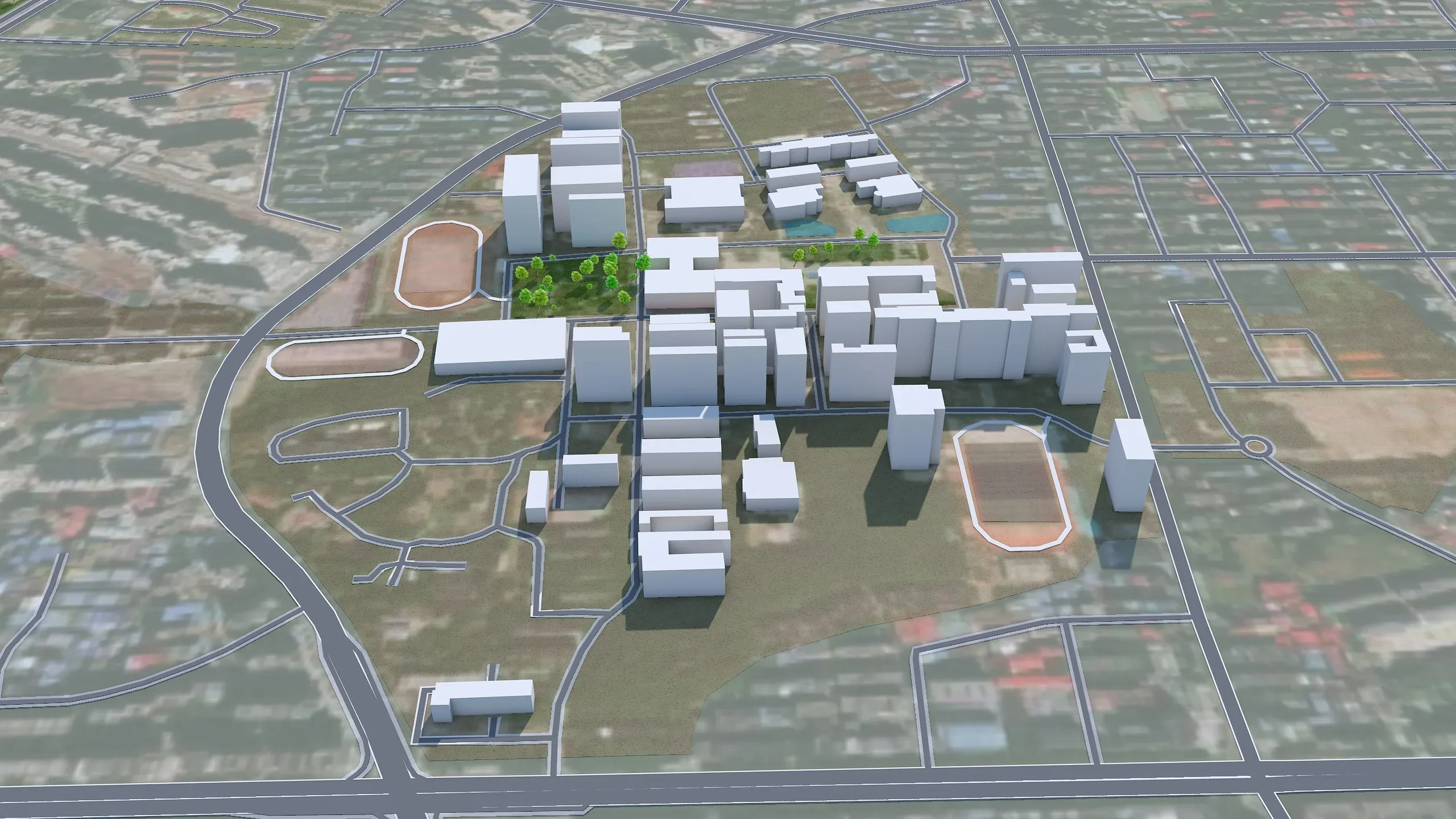 Hengyang city Hunan China 3d model 50km
