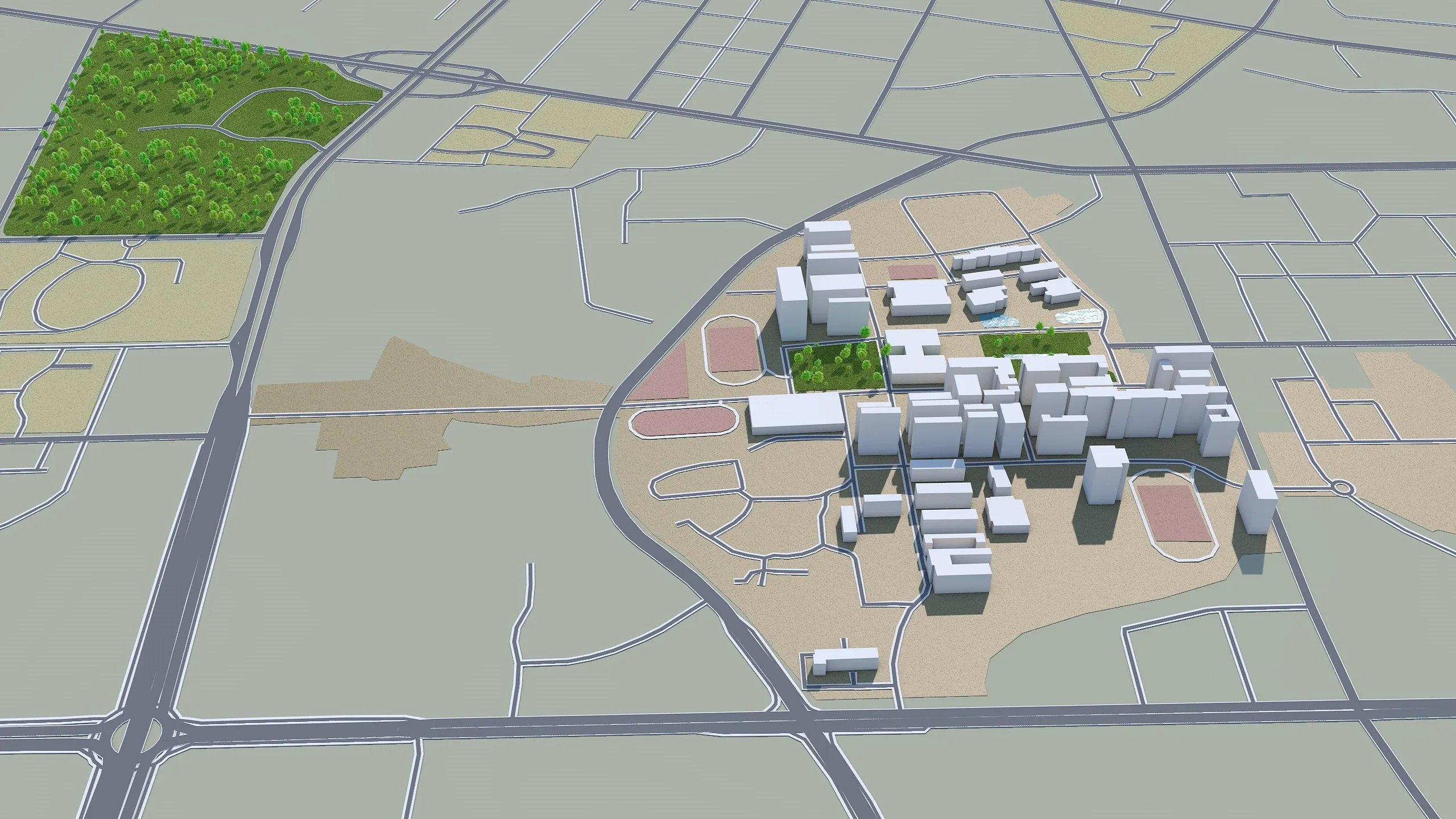 Hengyang city Hunan China 3d model 50km