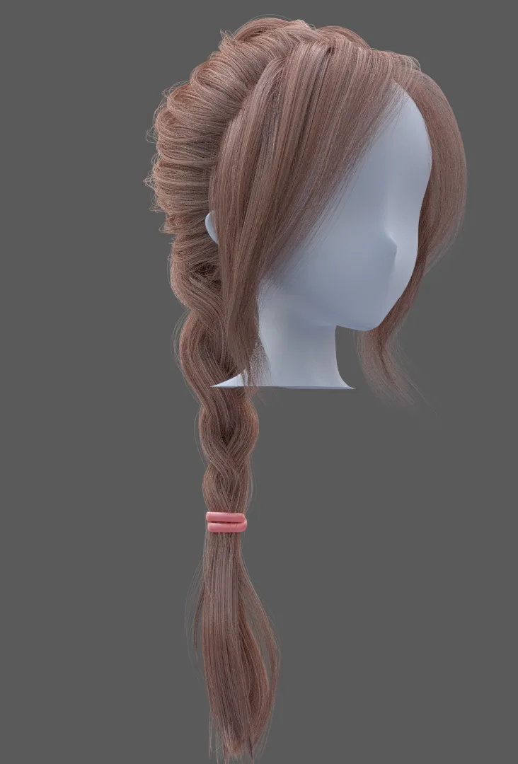 Dutch braid hairstyle-blender particle system