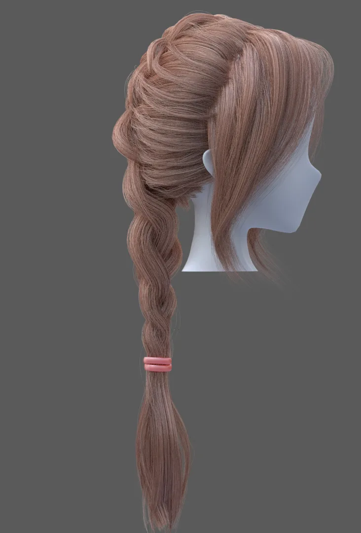 Dutch braid hairstyle-blender particle system