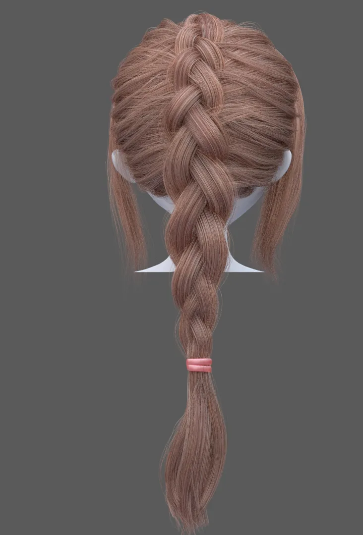 Dutch braid hairstyle-blender particle system