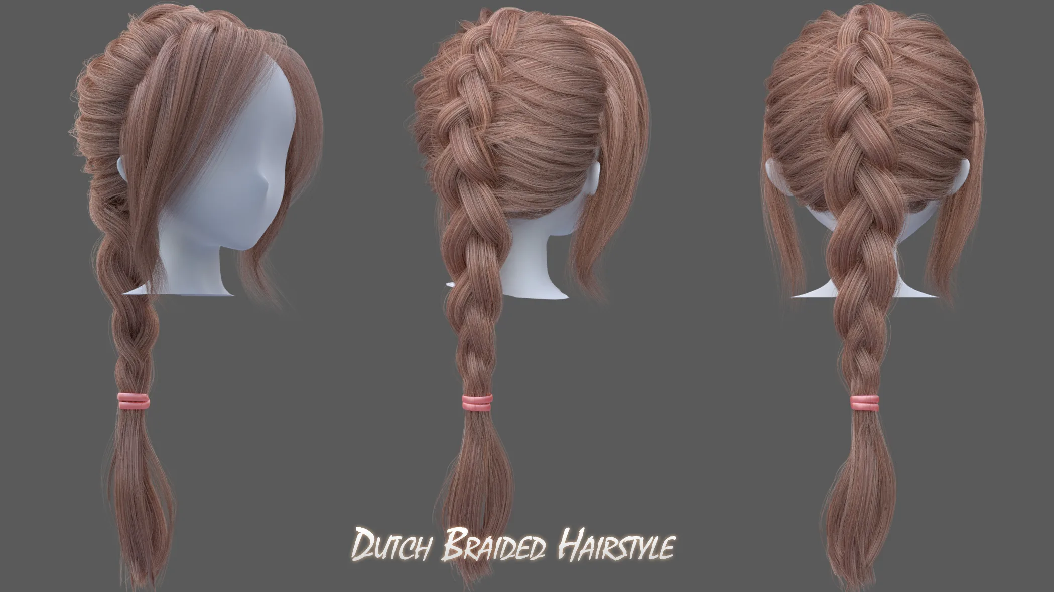 Dutch braid hairstyle-blender particle system