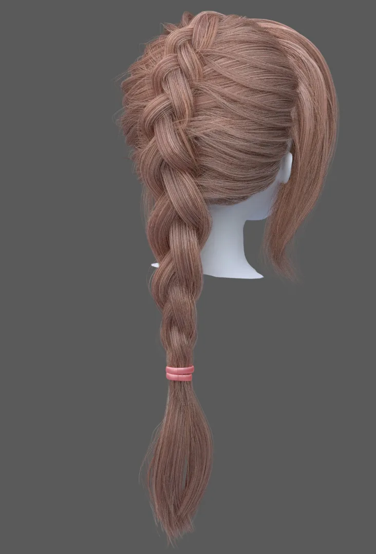 Dutch braid hairstyle-blender particle system