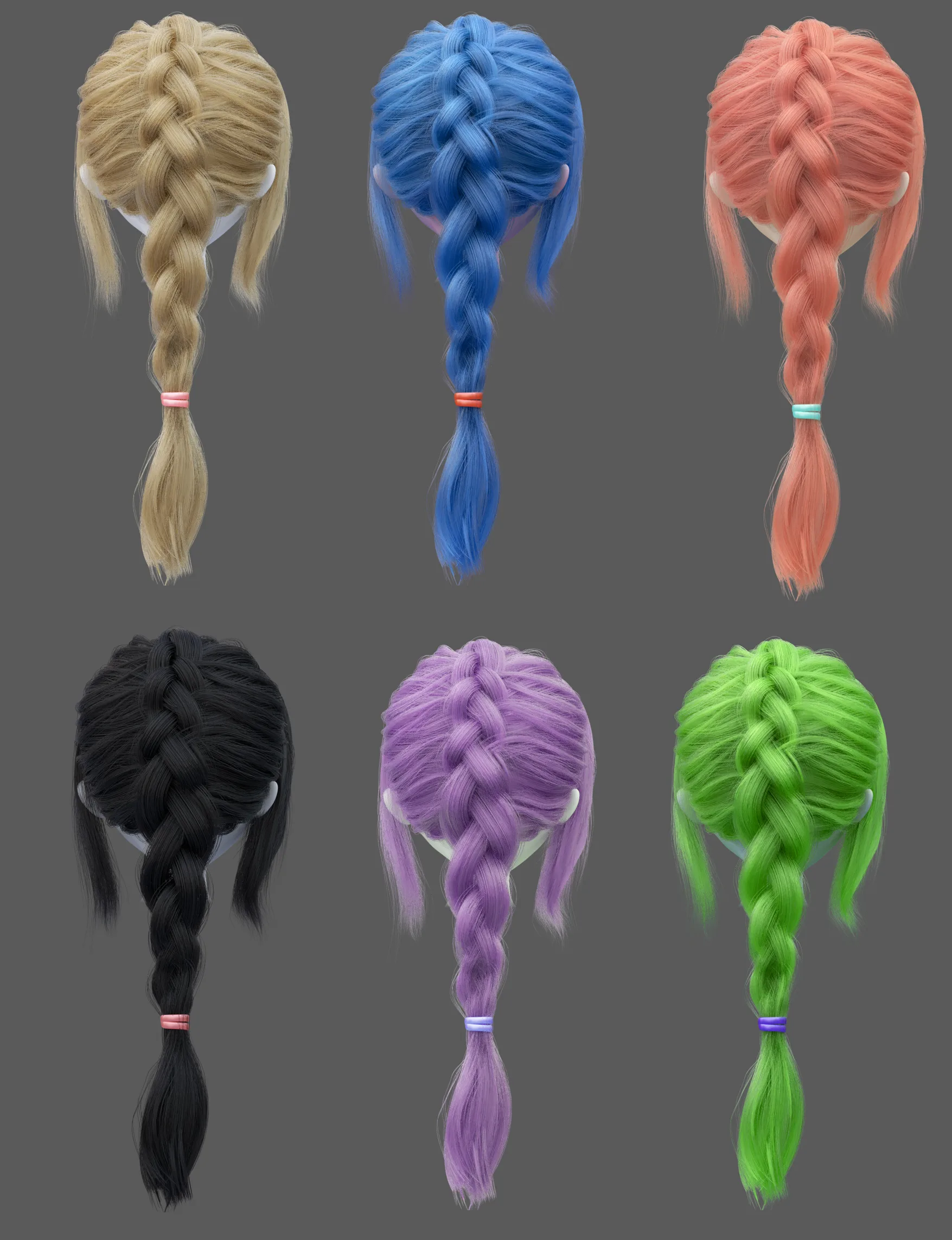 Dutch braid hairstyle-blender particle system