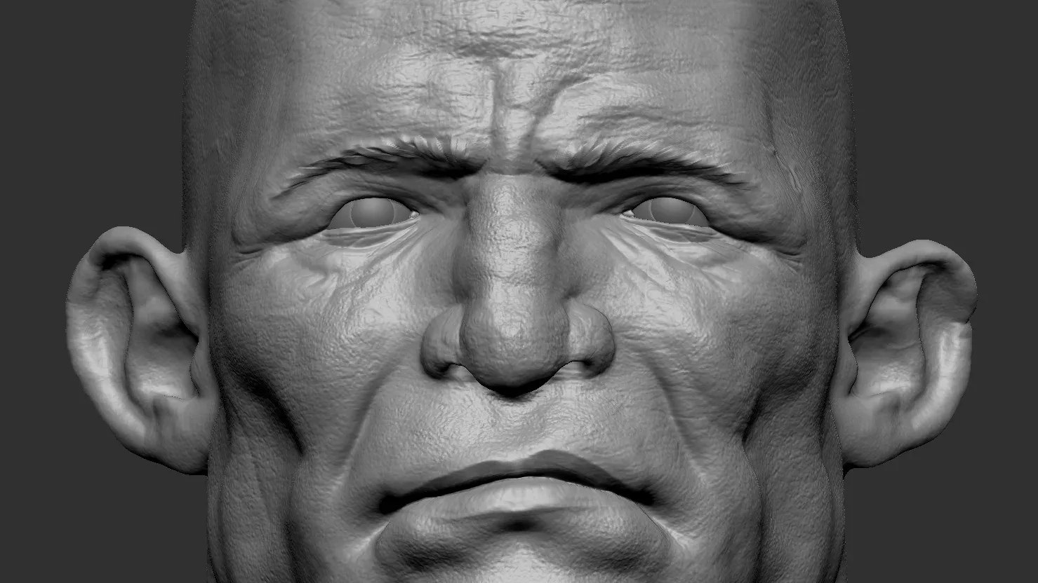 Stylized Male Head Bust #2