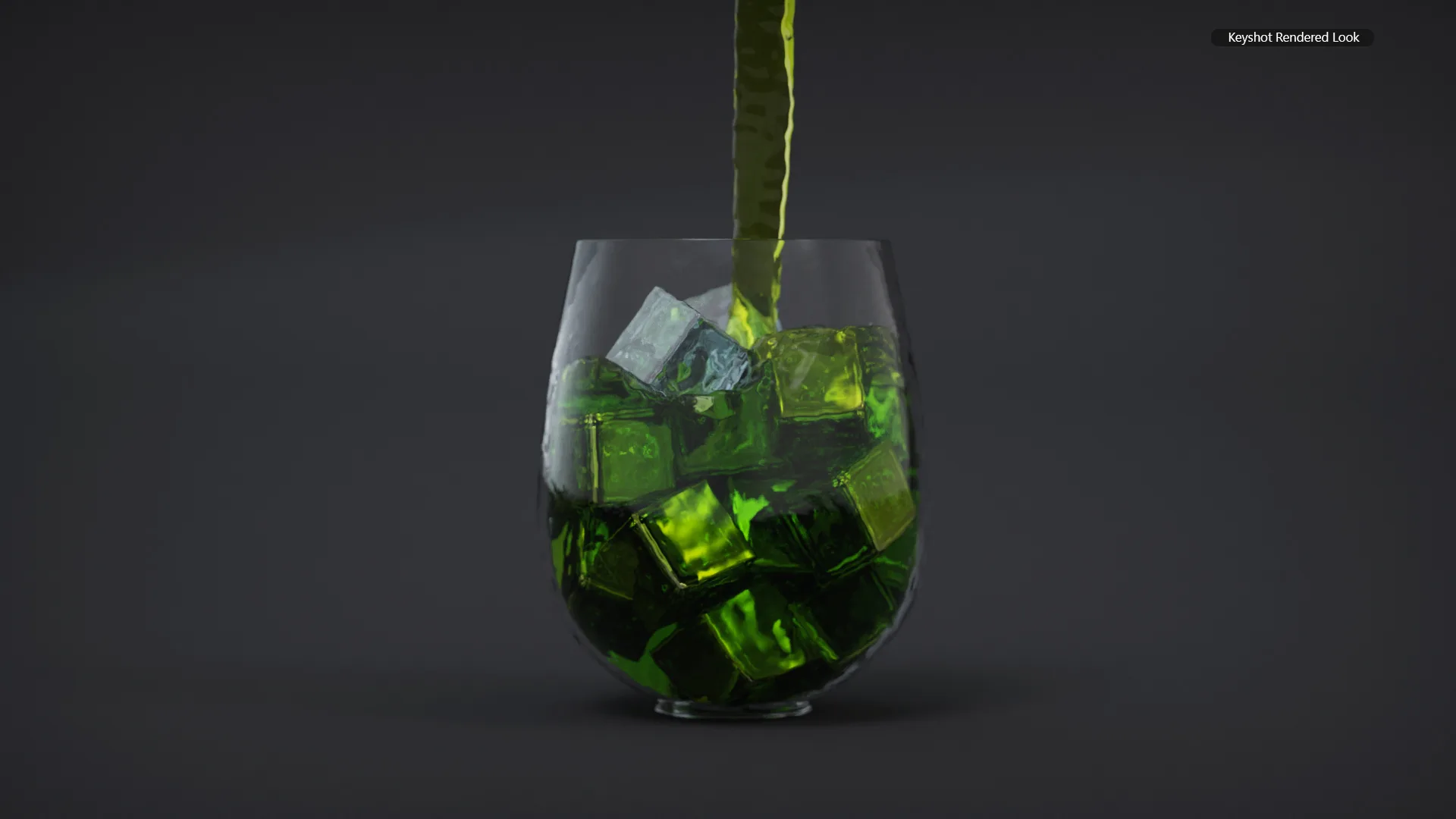 Realistic Juice filling In Glass