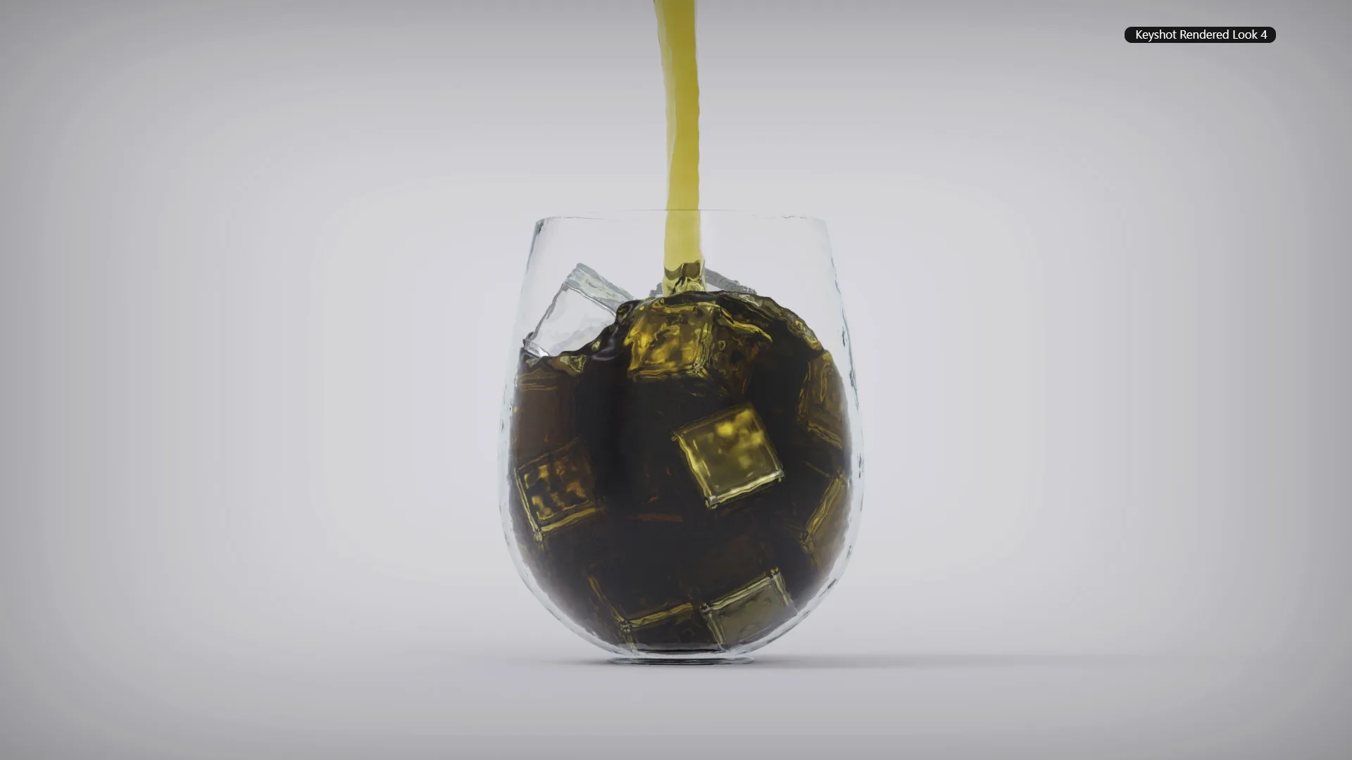 Realistic Juice filling In Glass