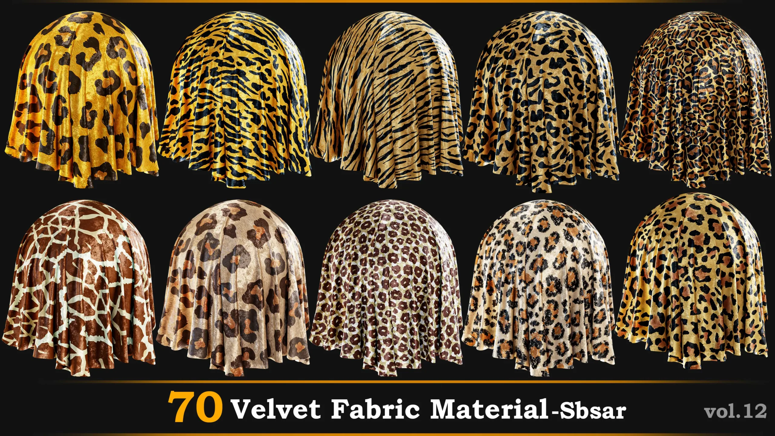 70 Velvet Fabric Material_Sbsar Vol.12