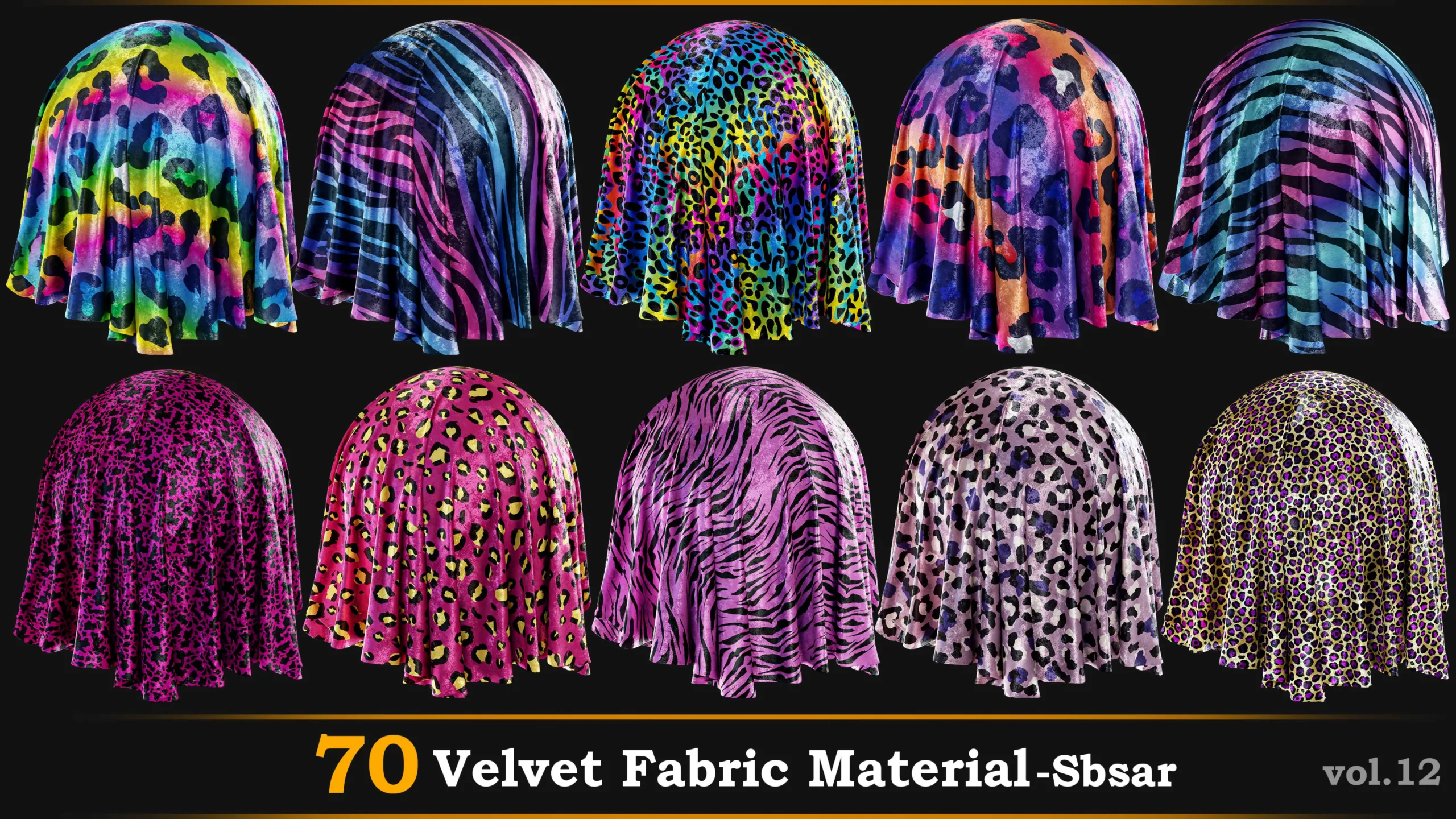 70 Velvet Fabric Material_Sbsar Vol.12