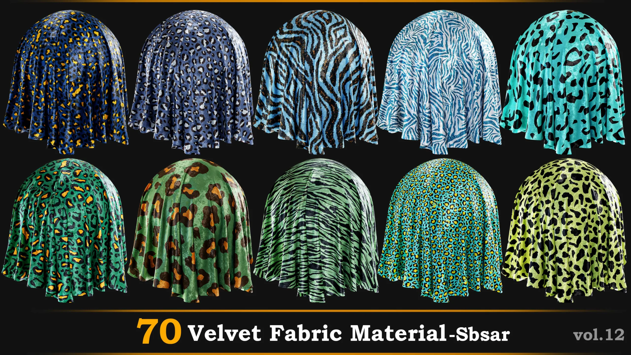 70 Velvet Fabric Material_Sbsar Vol.12