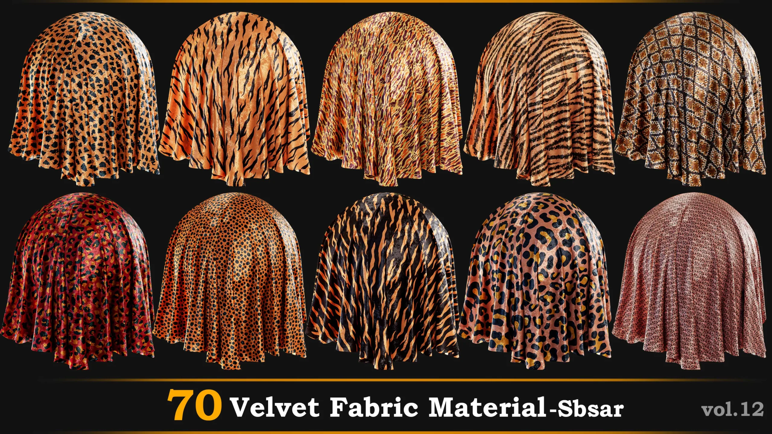 70 Velvet Fabric Material_Sbsar Vol.12