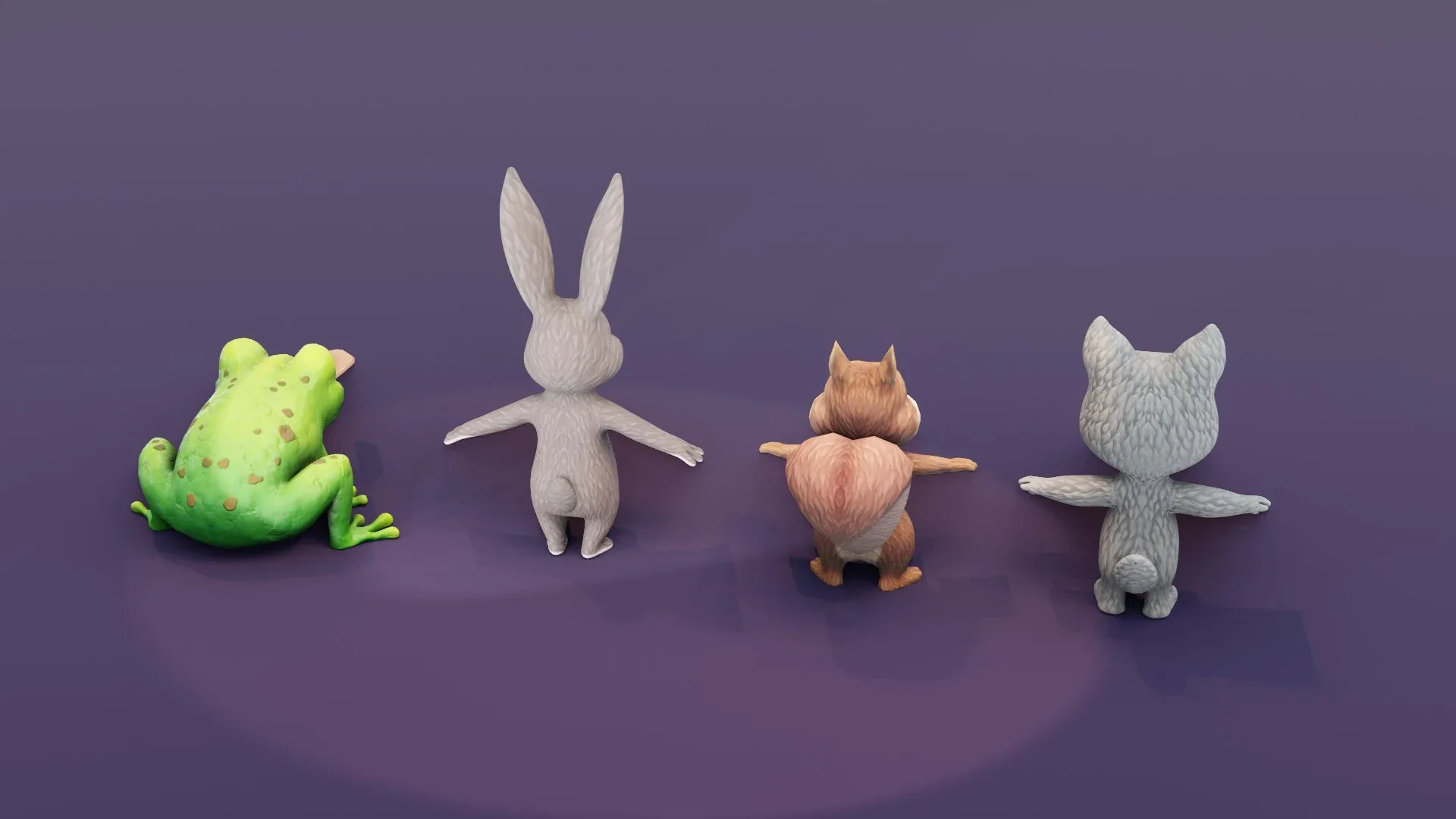 Animated Cartoon Animals 3D Models Pack #9
