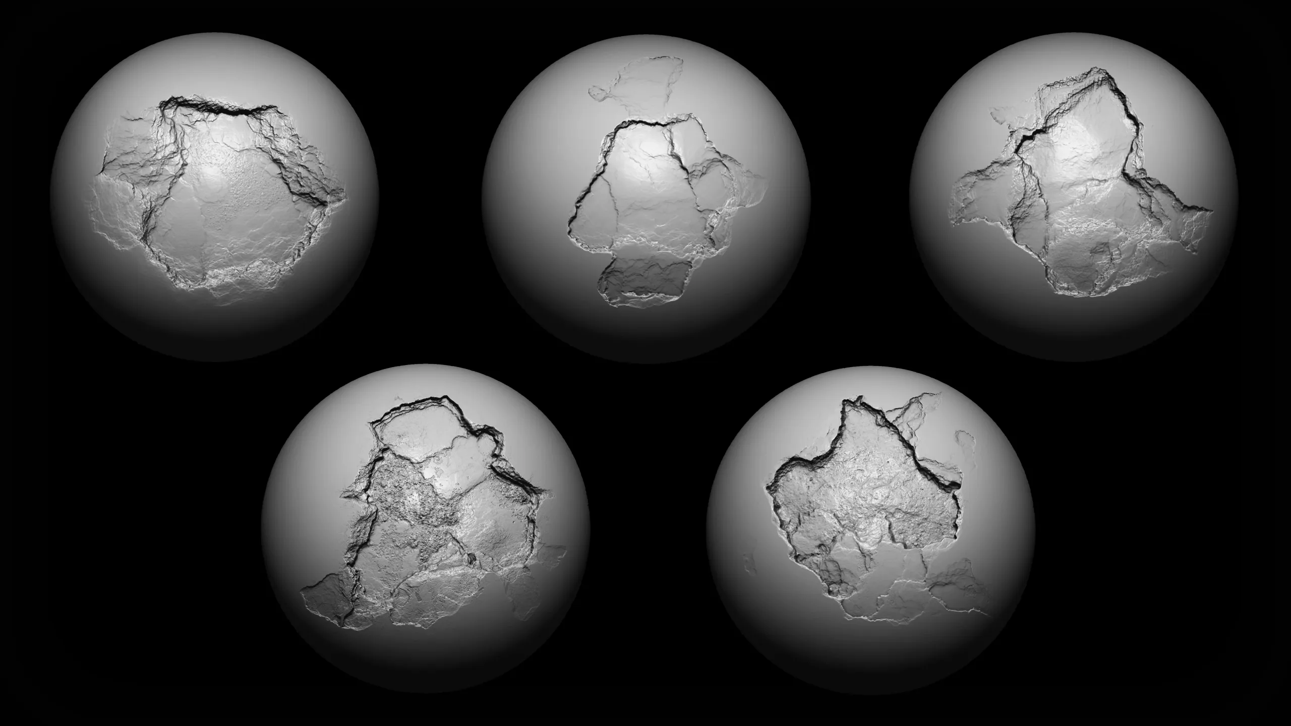 20 Concrete Cracks and Damages Brush + Alphas