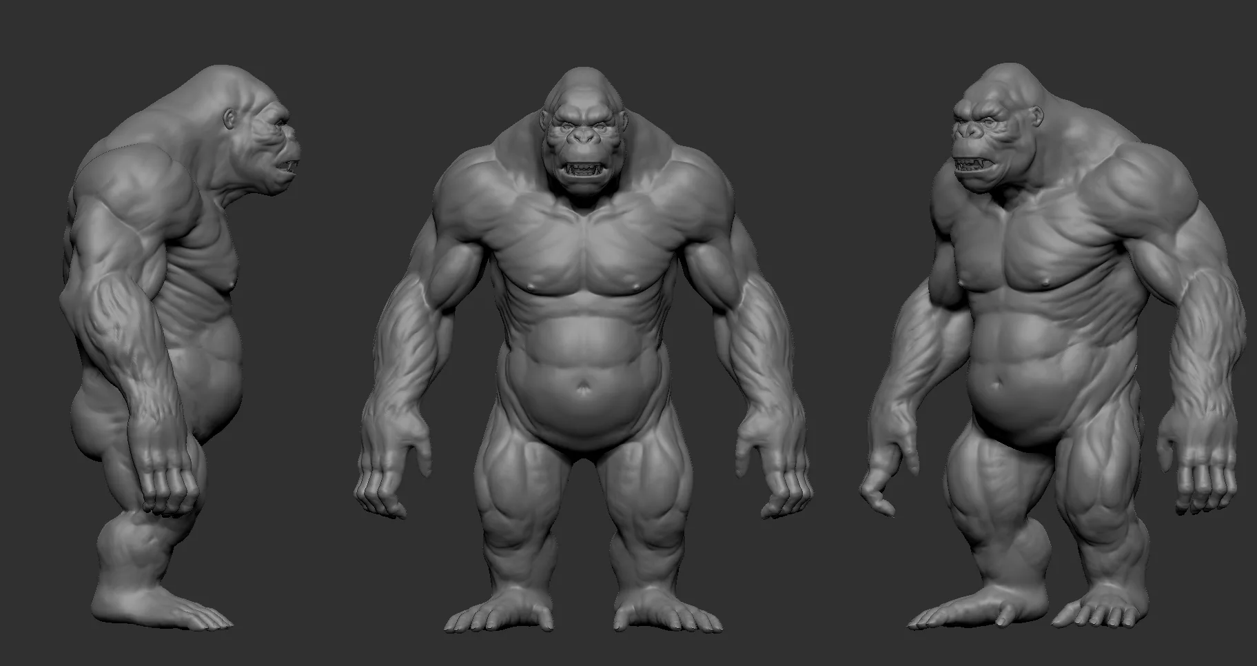 Gorilla - Topology + UV Map