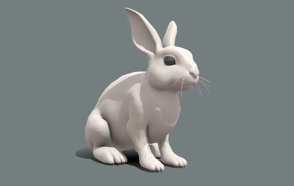 Rabbit BaseMesh - Topology + UV Map