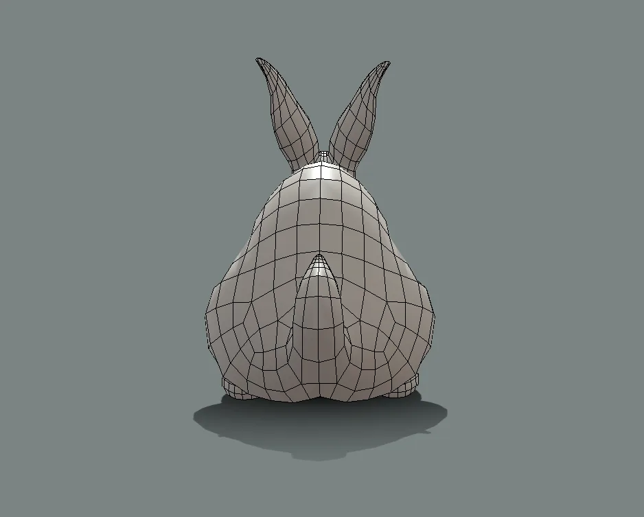 Rabbit BaseMesh - Topology + UV Map