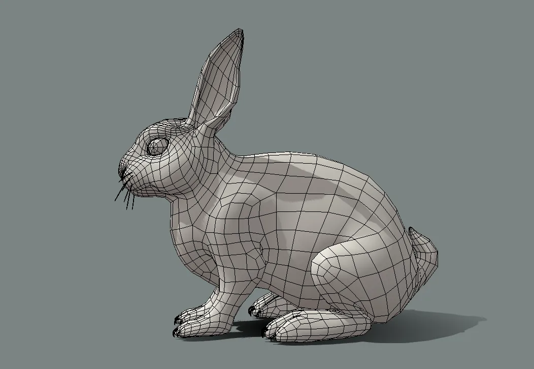 Rabbit BaseMesh - Topology + UV Map