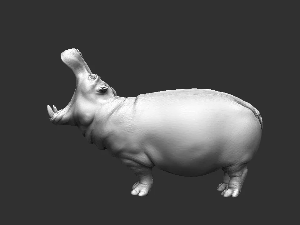 HIppopotamus - Topology + UV Map