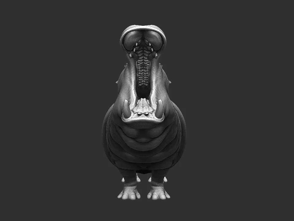 HIppopotamus - Topology + UV Map