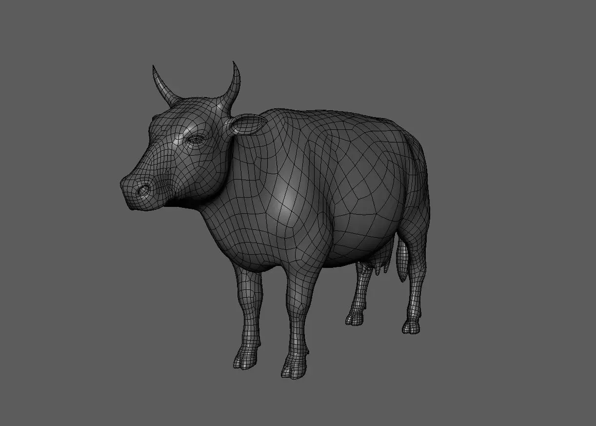Cow - Topology + UV Map