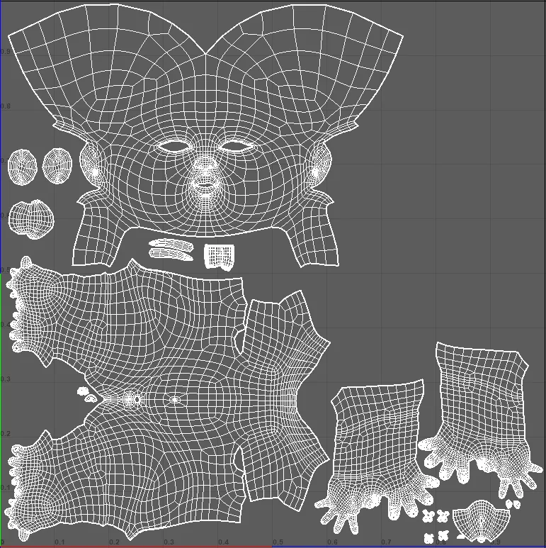 Baby Anatomy - Topology + UV Map