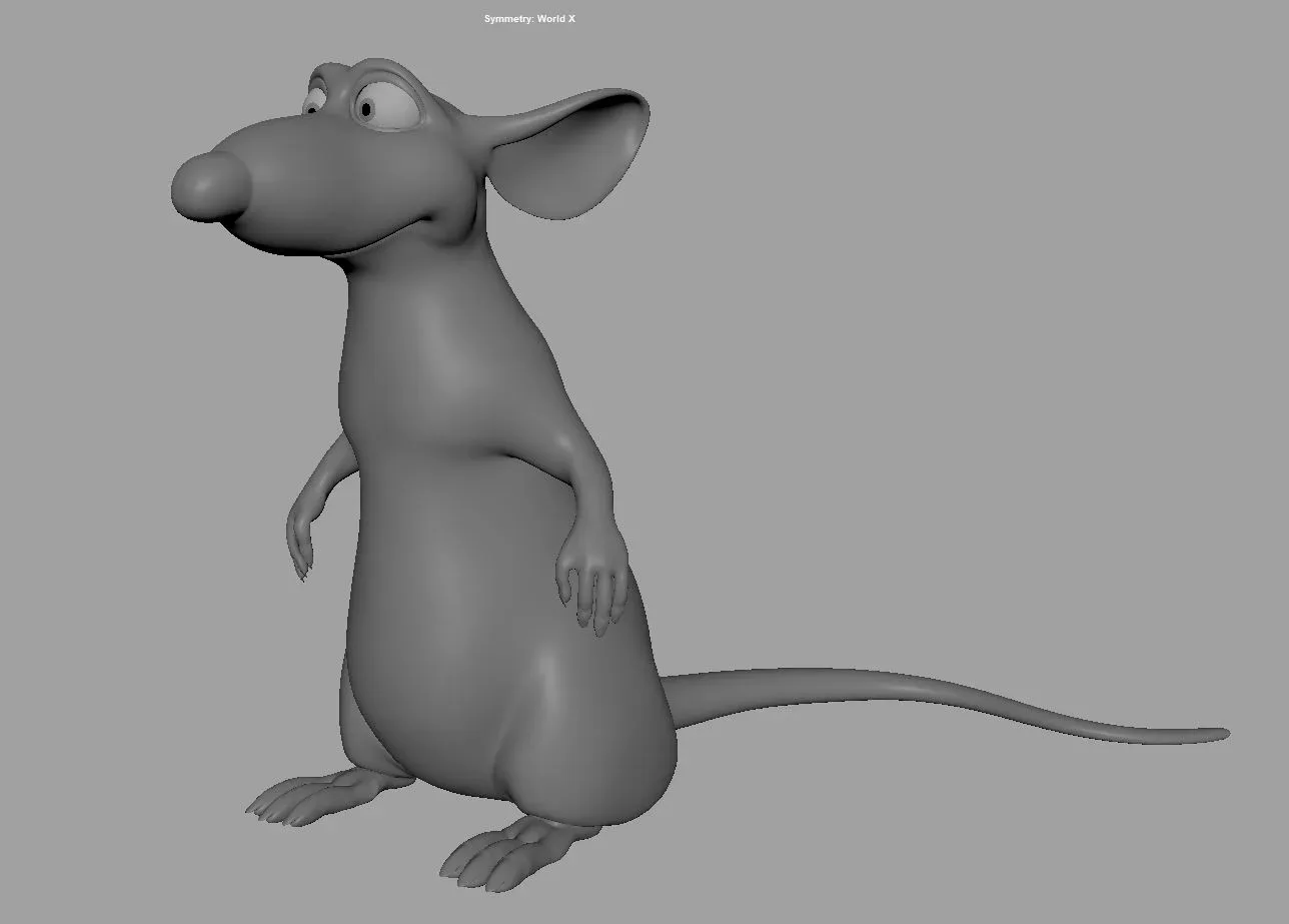 Mouse Ratatouille - Topology + UV Map