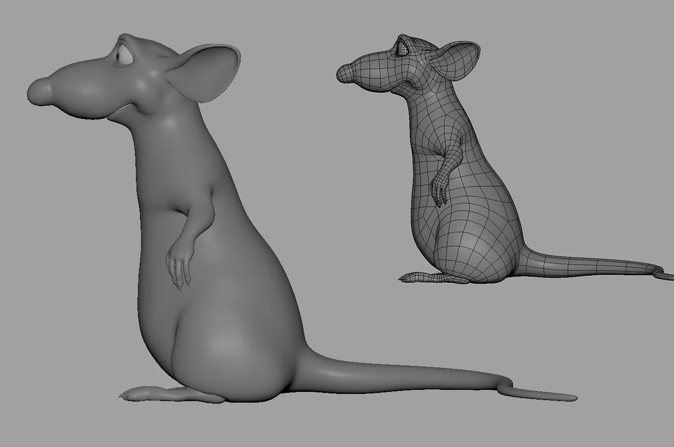 Mouse Ratatouille - Topology + UV Map