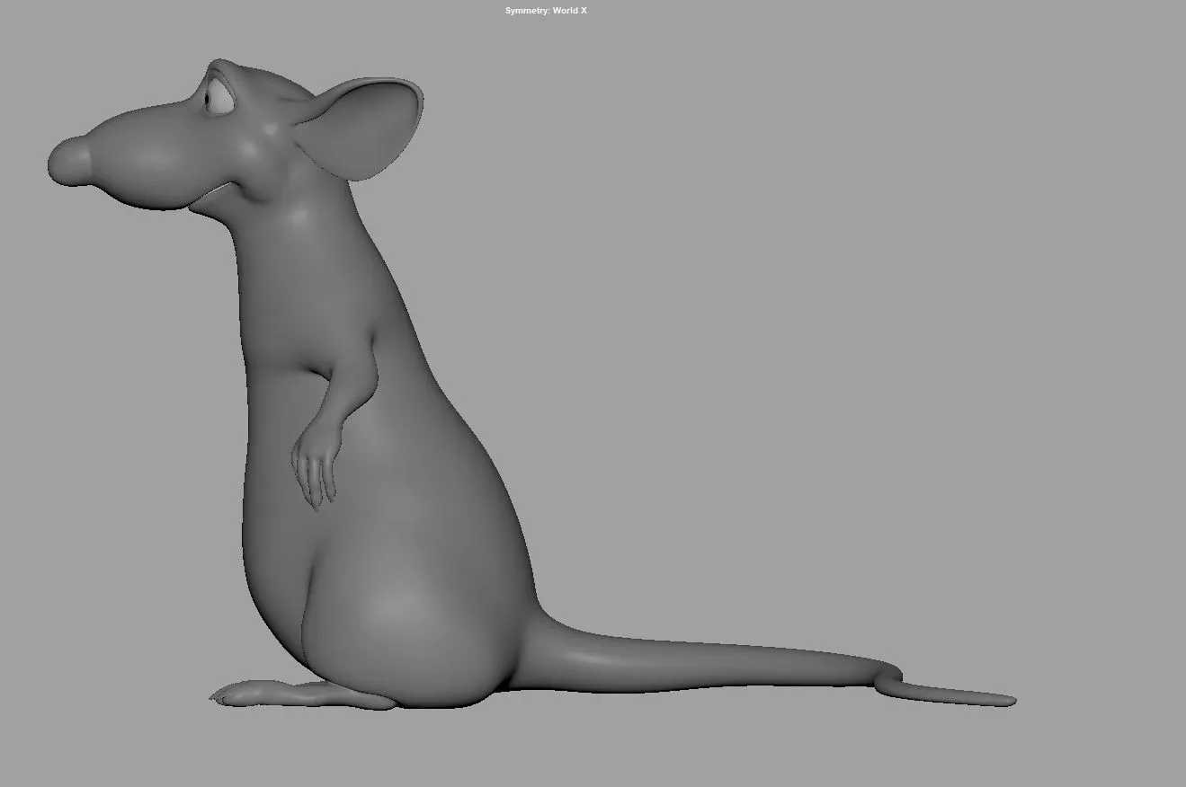 Mouse Ratatouille - Topology + UV Map