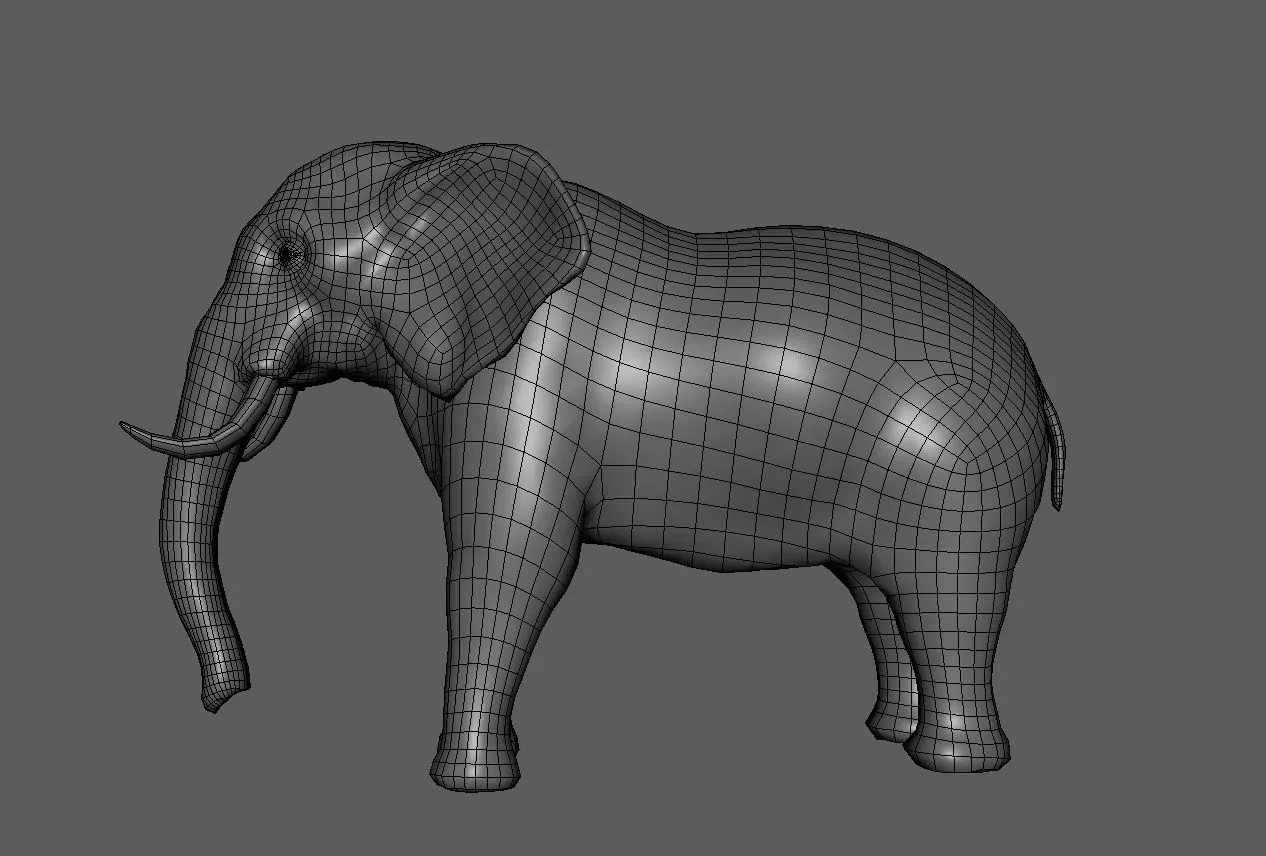 Elephant - Topology + UV Map