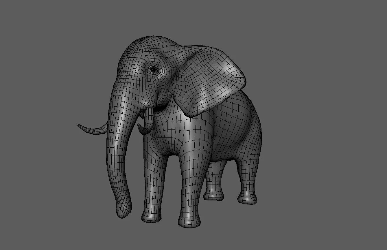 Elephant - Topology + UV Map