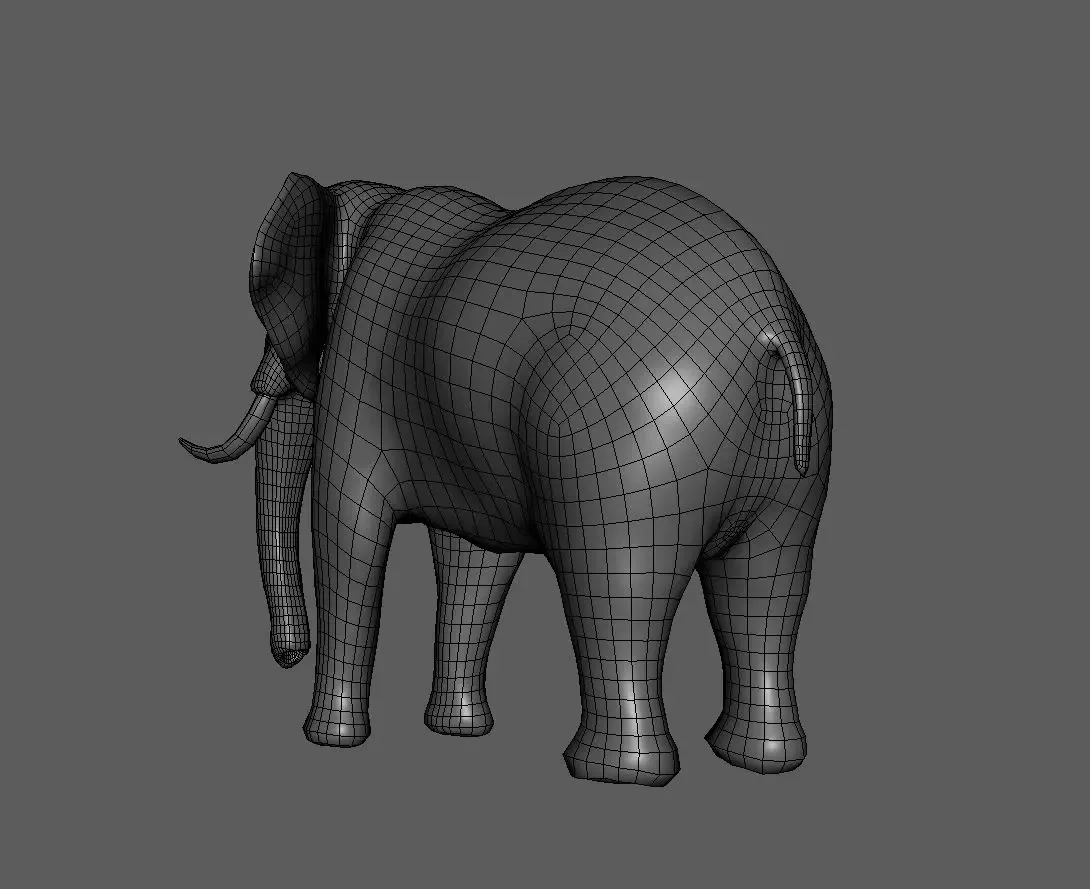 Elephant - Topology + UV Map