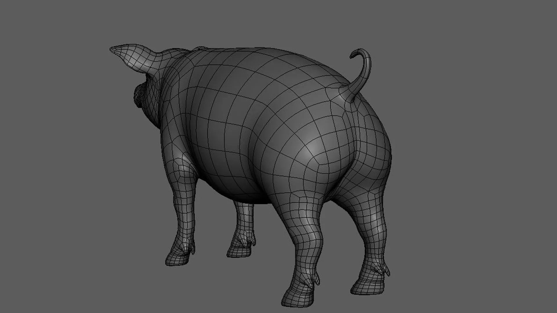 Pig Family BaseMesh - Topology + UV Map