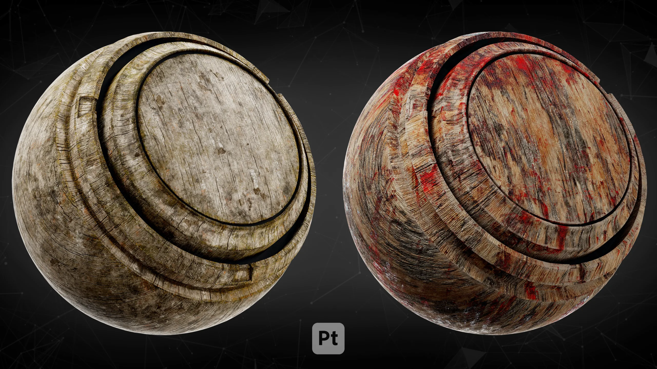 30 Post Apocalyptic wood Smart Materials For Substance Painter_VOL02