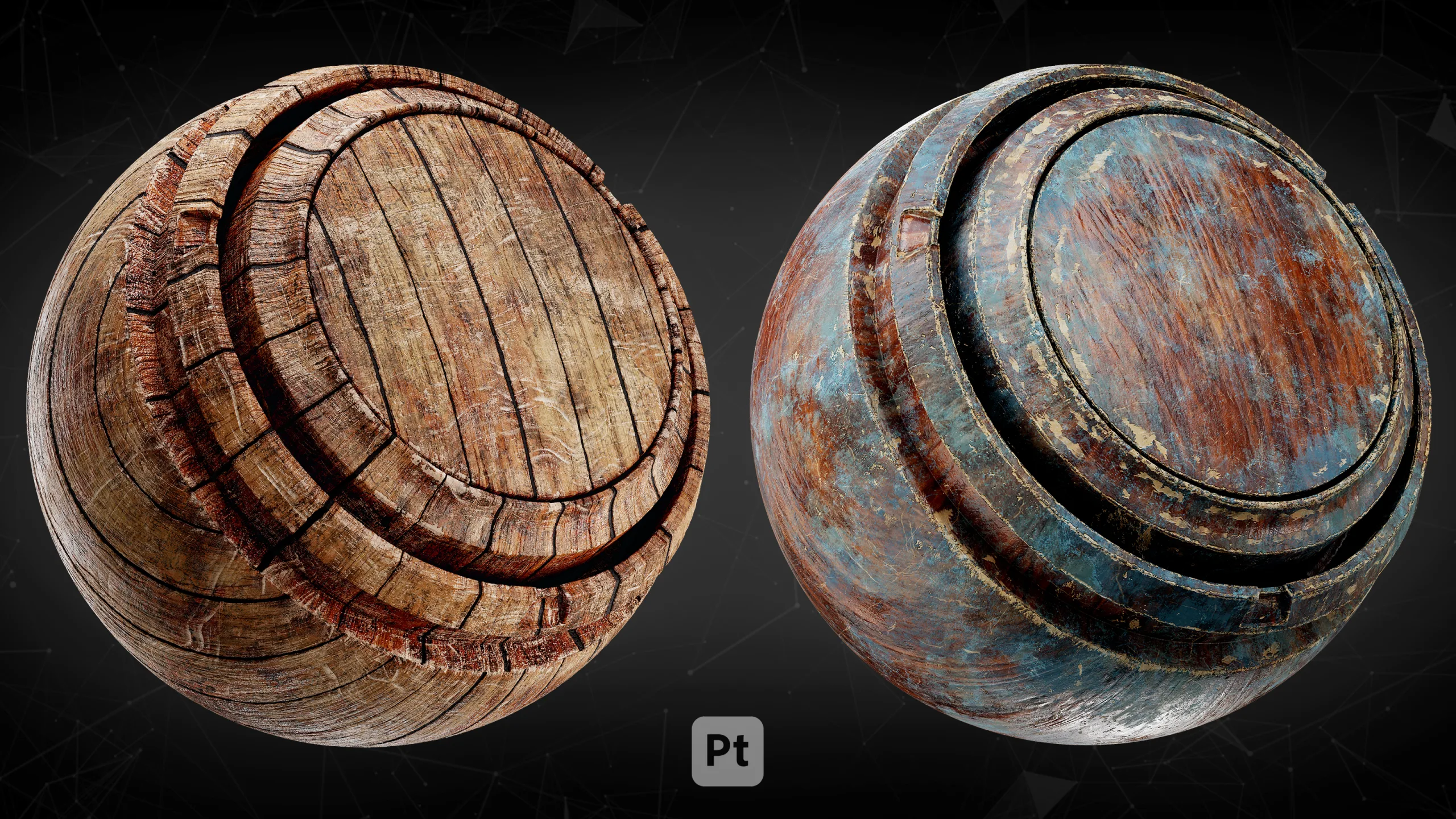 30 Post Apocalyptic wood Smart Materials For Substance Painter_VOL02