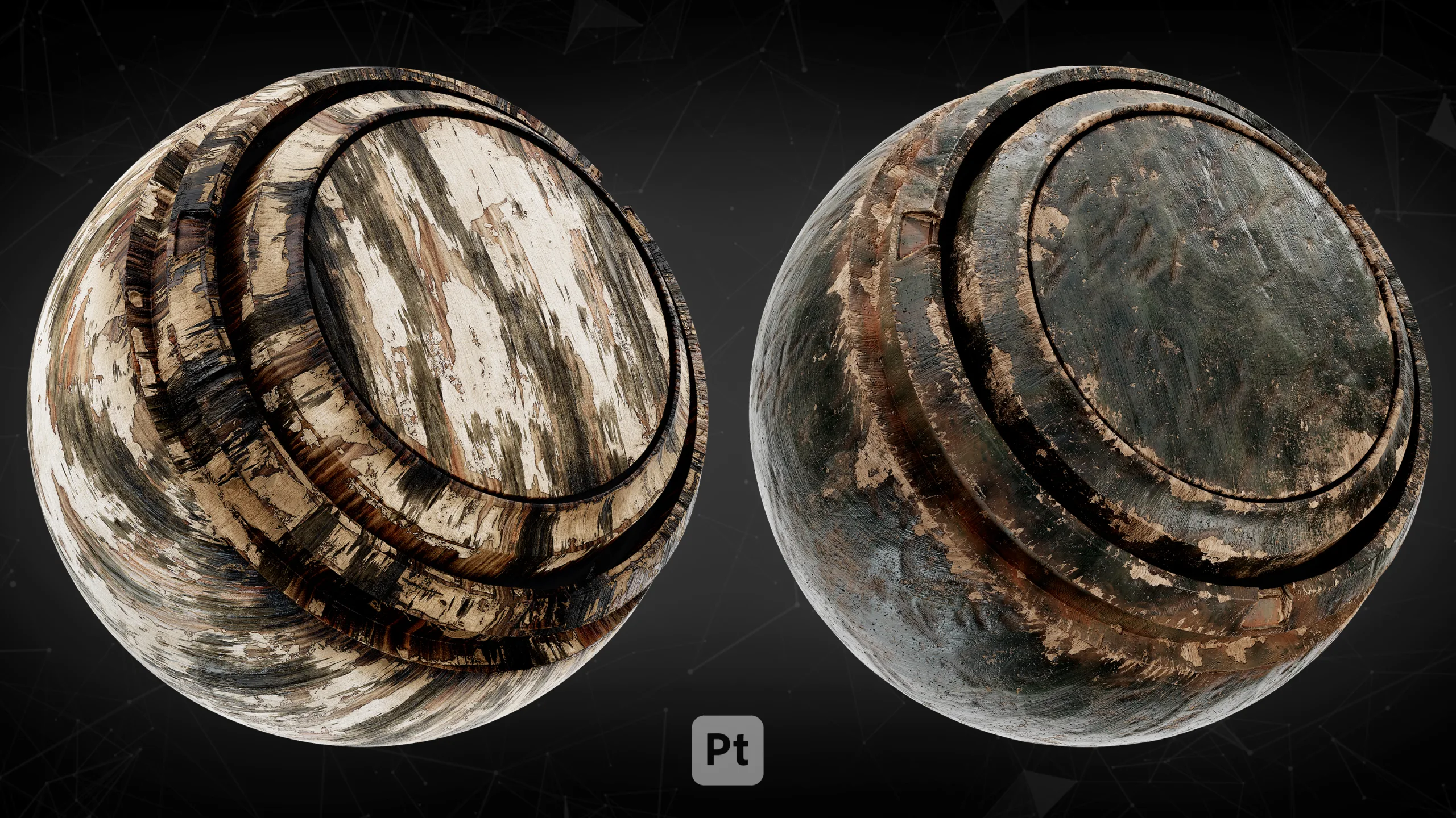 30 Post Apocalyptic wood Smart Materials For Substance Painter_VOL02