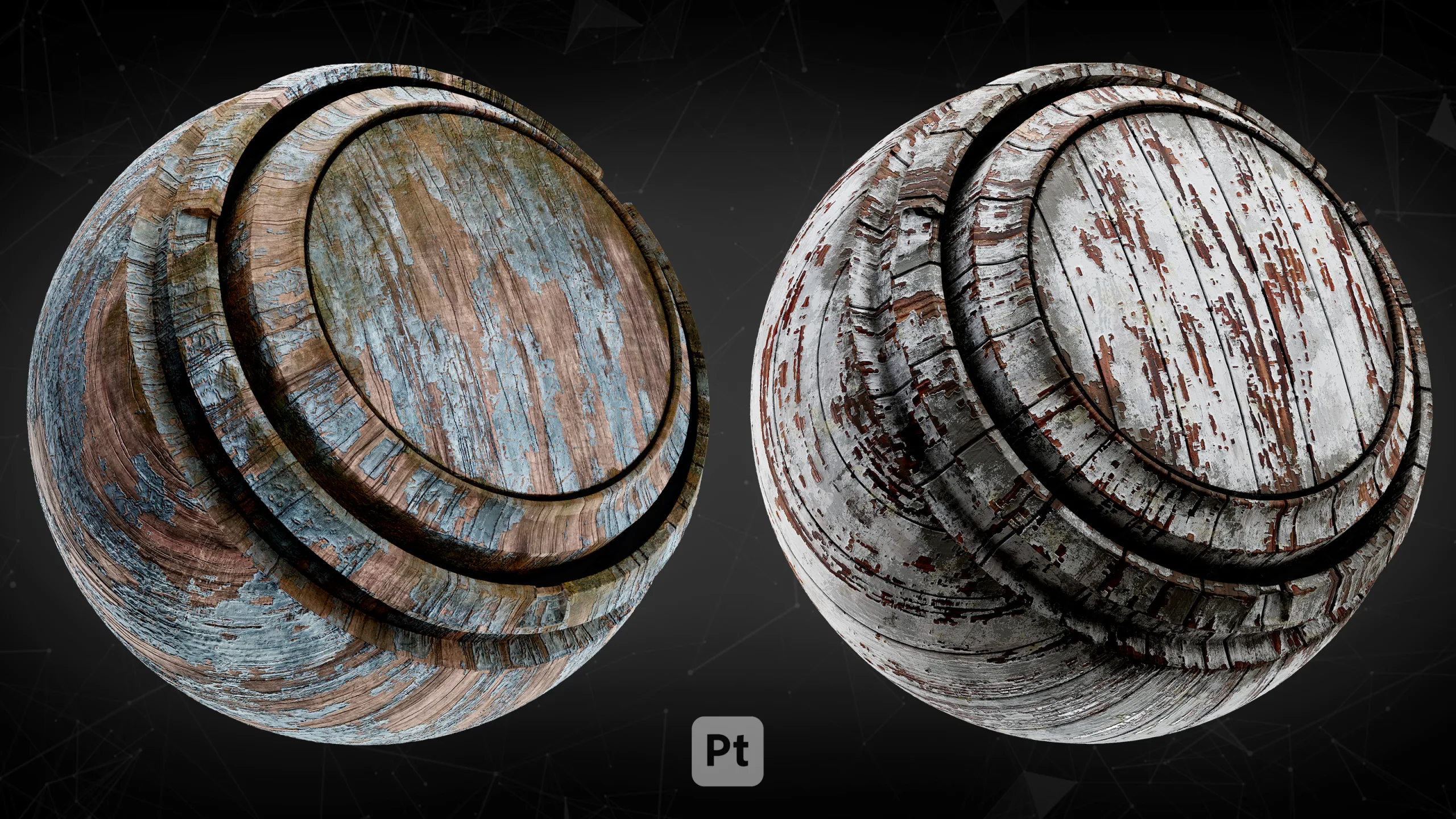 30 Post Apocalyptic wood Smart Materials For Substance Painter_VOL02