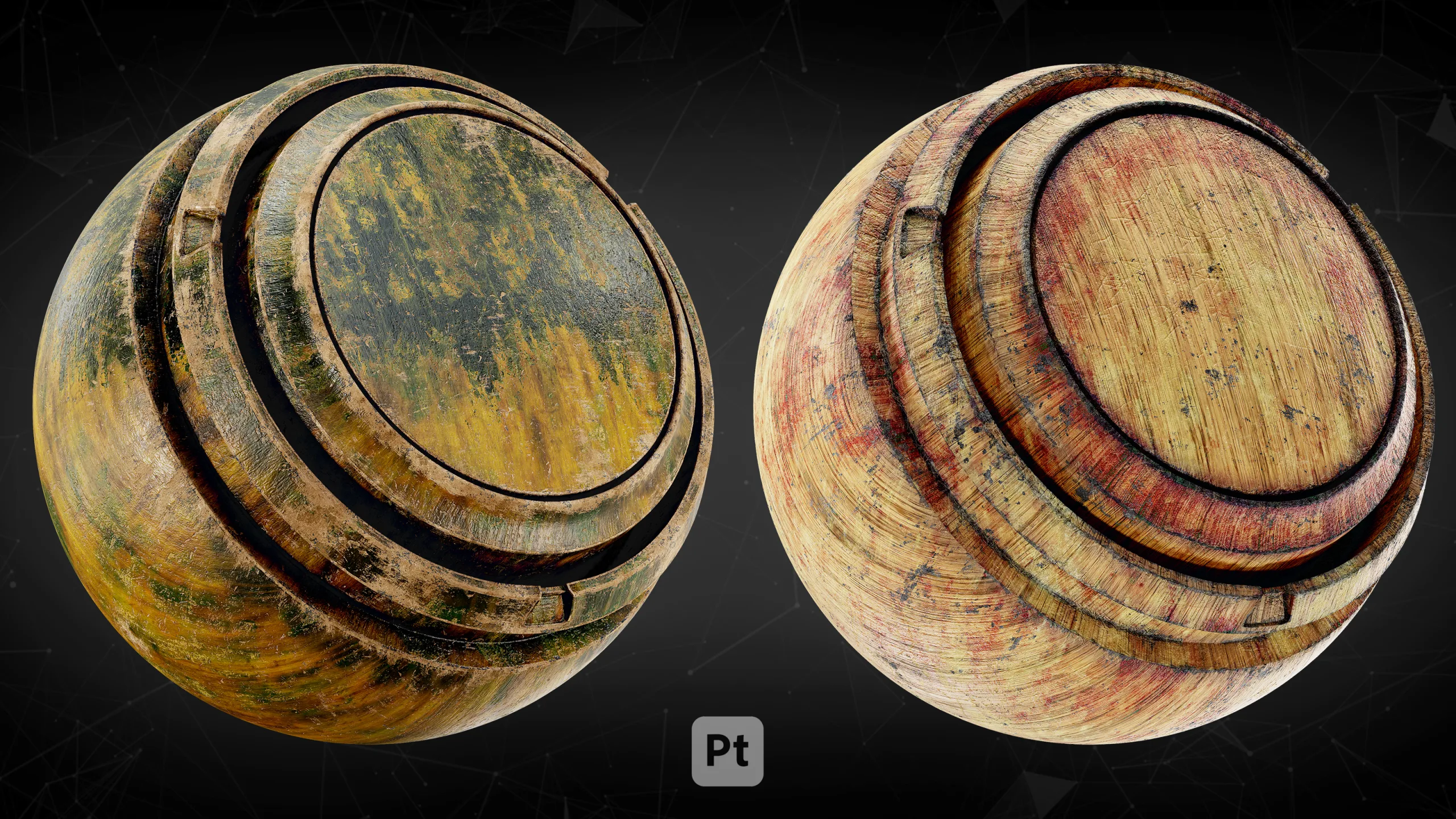 30 Post Apocalyptic wood Smart Materials For Substance Painter_VOL02