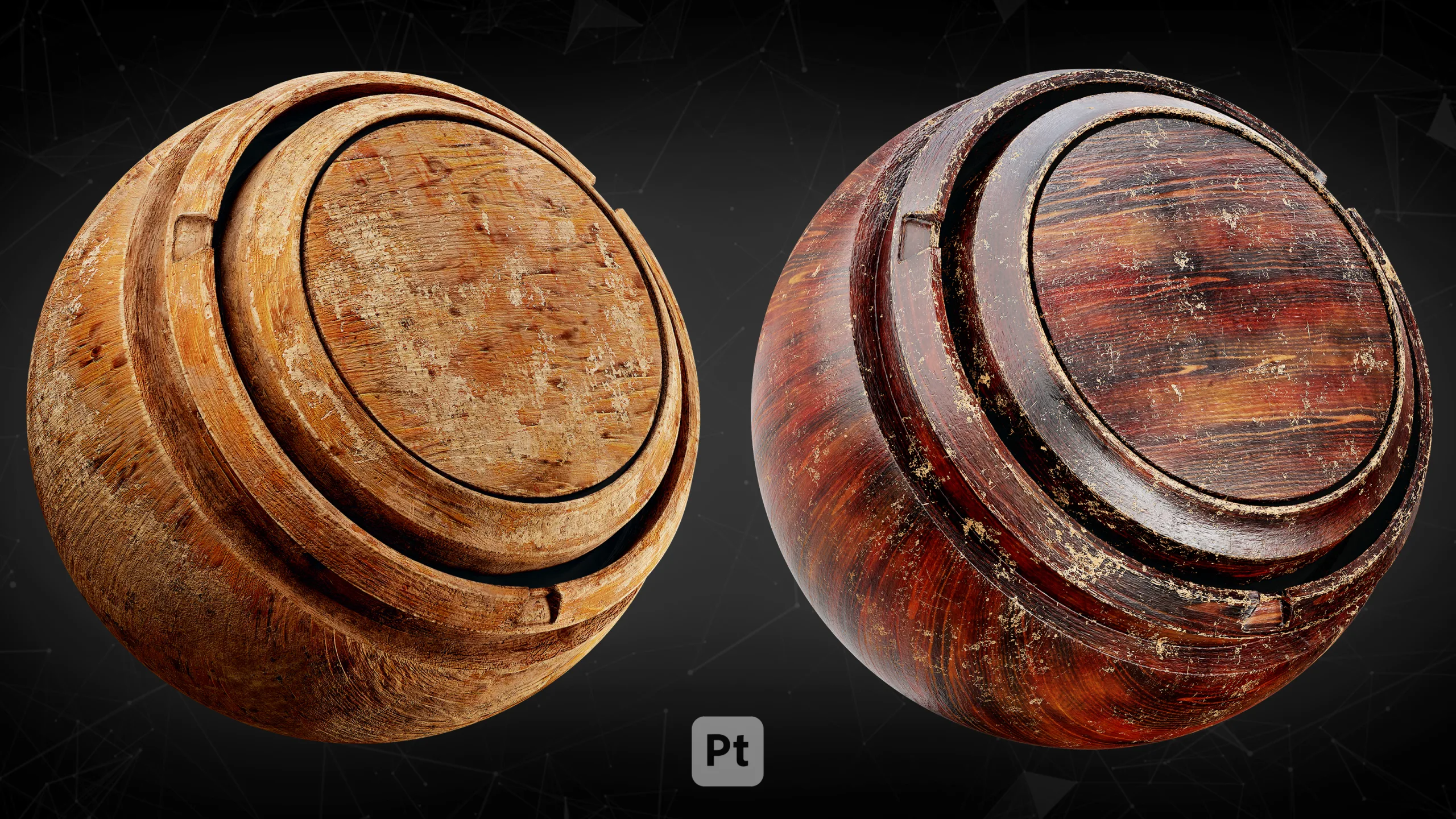 30 Post Apocalyptic wood Smart Materials For Substance Painter_VOL02
