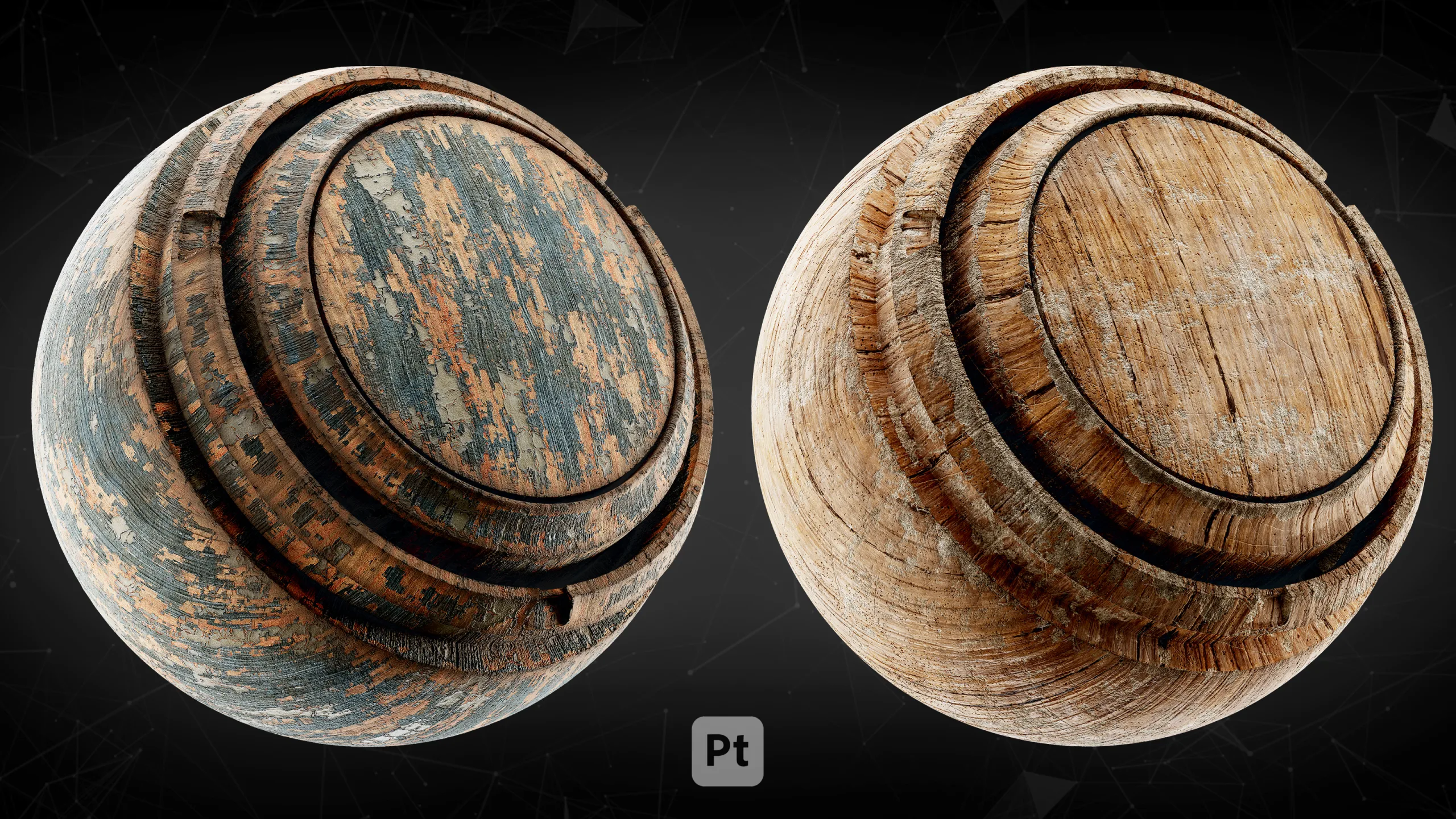 30 Post Apocalyptic wood Smart Materials For Substance Painter_VOL02