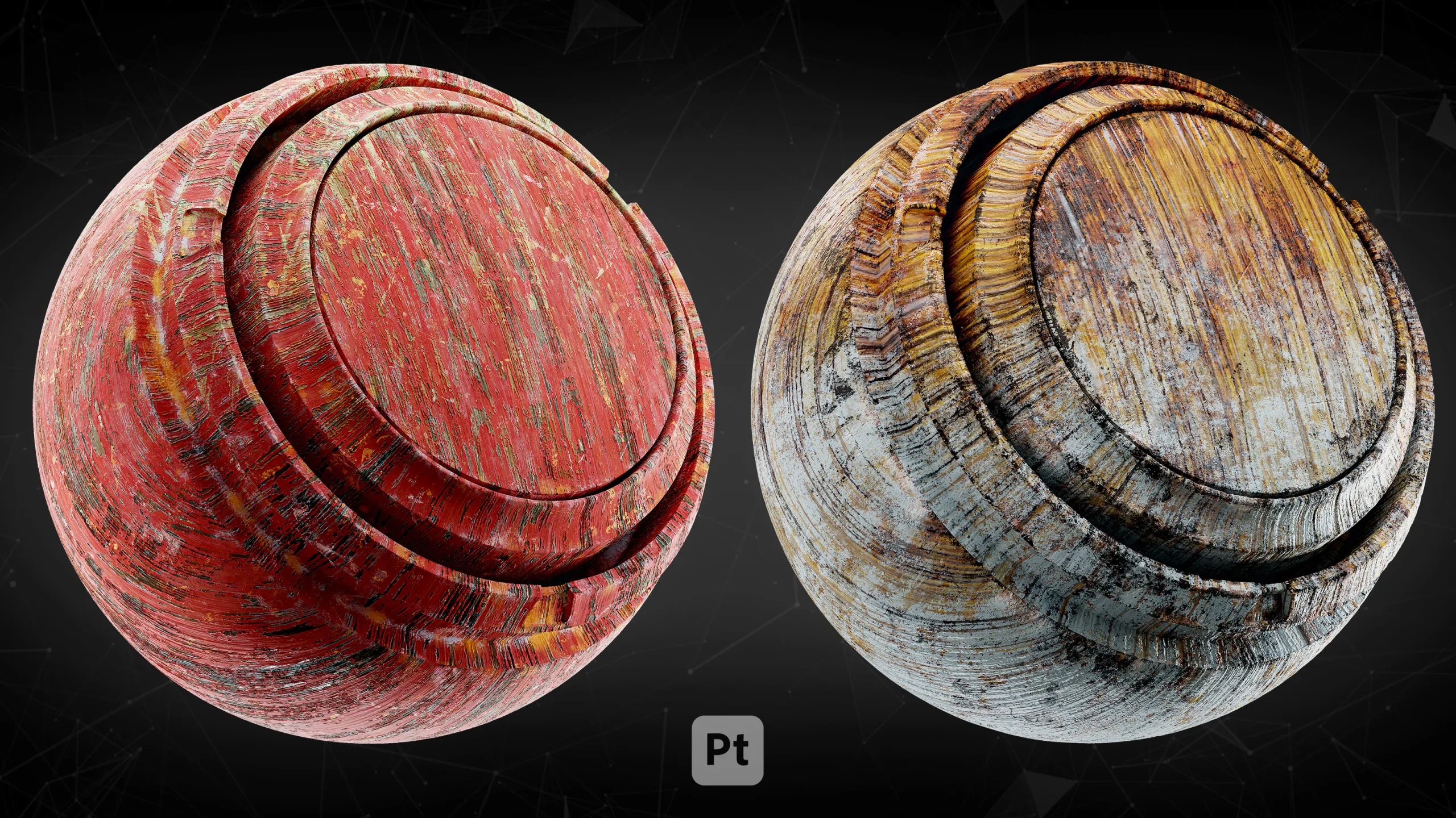 30 Post Apocalyptic wood Smart Materials For Substance Painter_VOL02