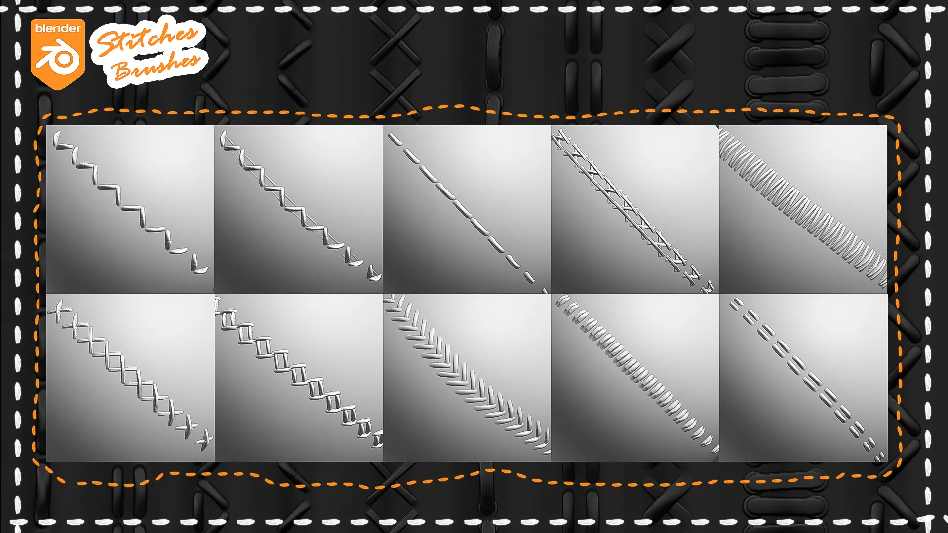 Stitches Fabric Brushes For Blender