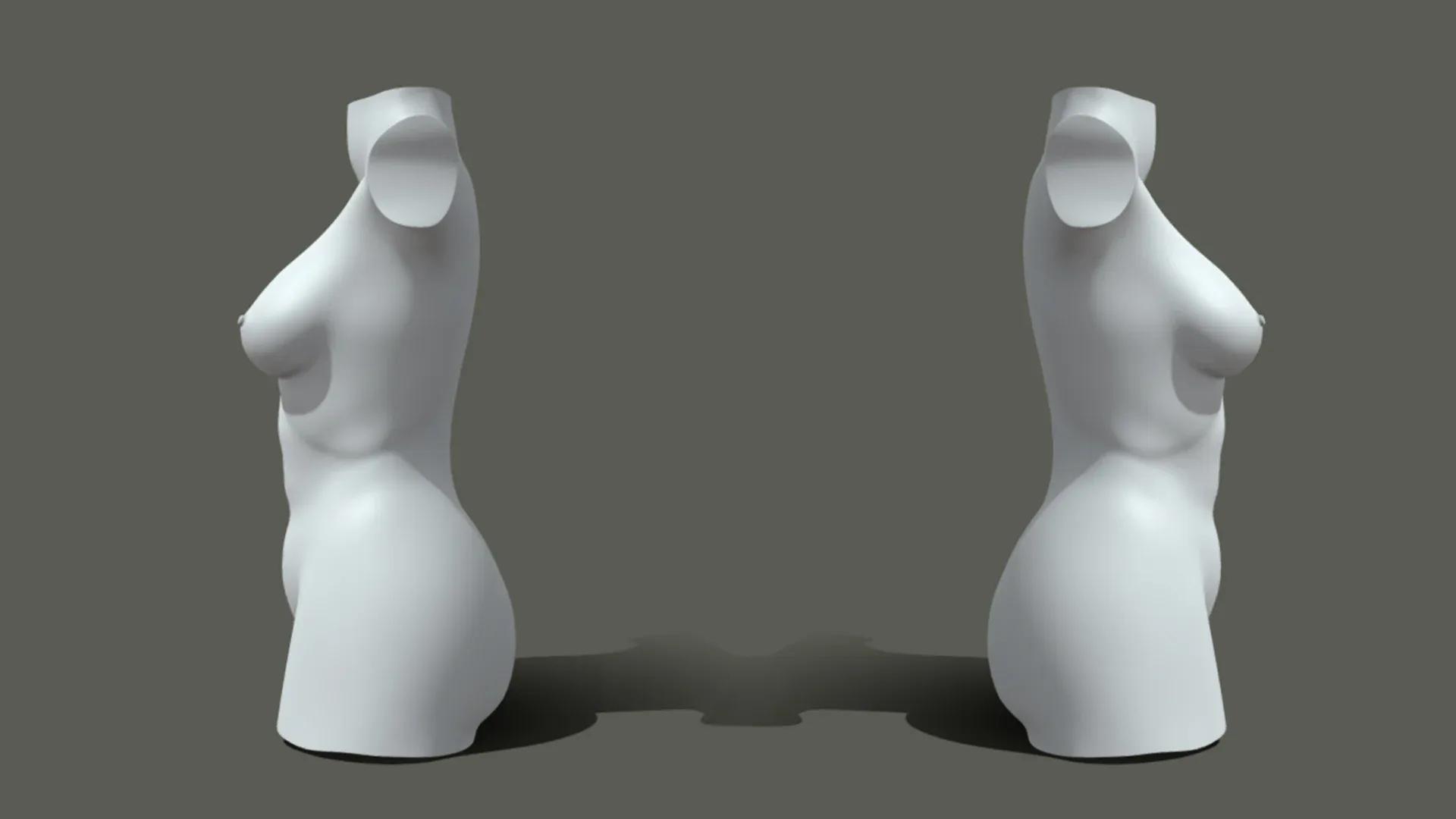 Female Torso BaseMesh - Topology + UV Map