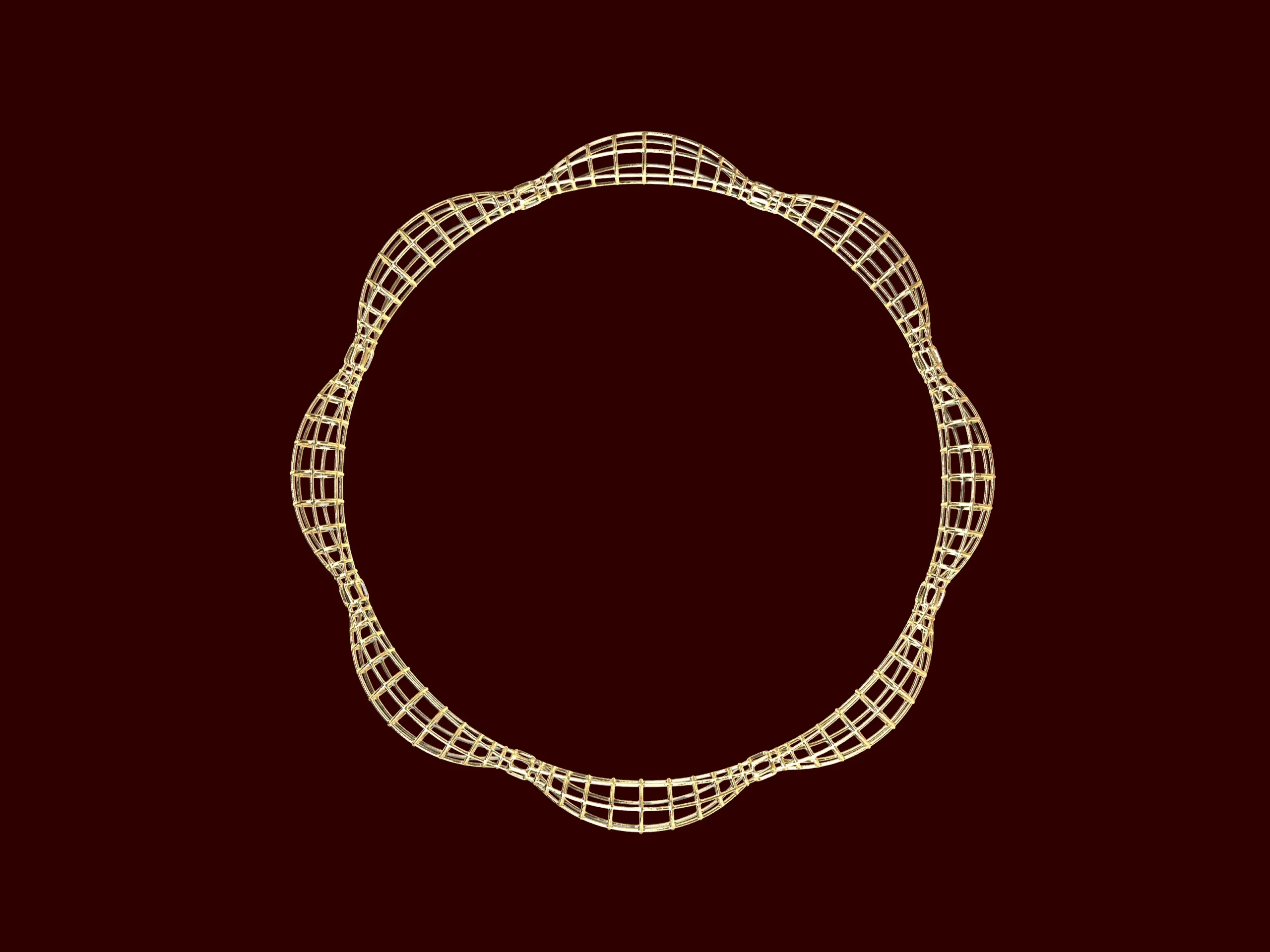 Contemporary Turkish style jali net bangle