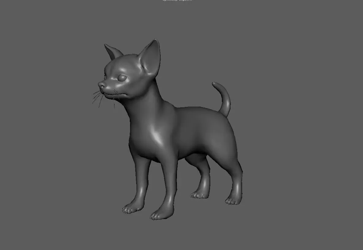 Chihuahua Dog BaseMesh - Topology + UV Map