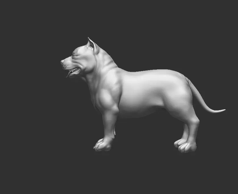 Pitbull Dog - Topology + UV Map