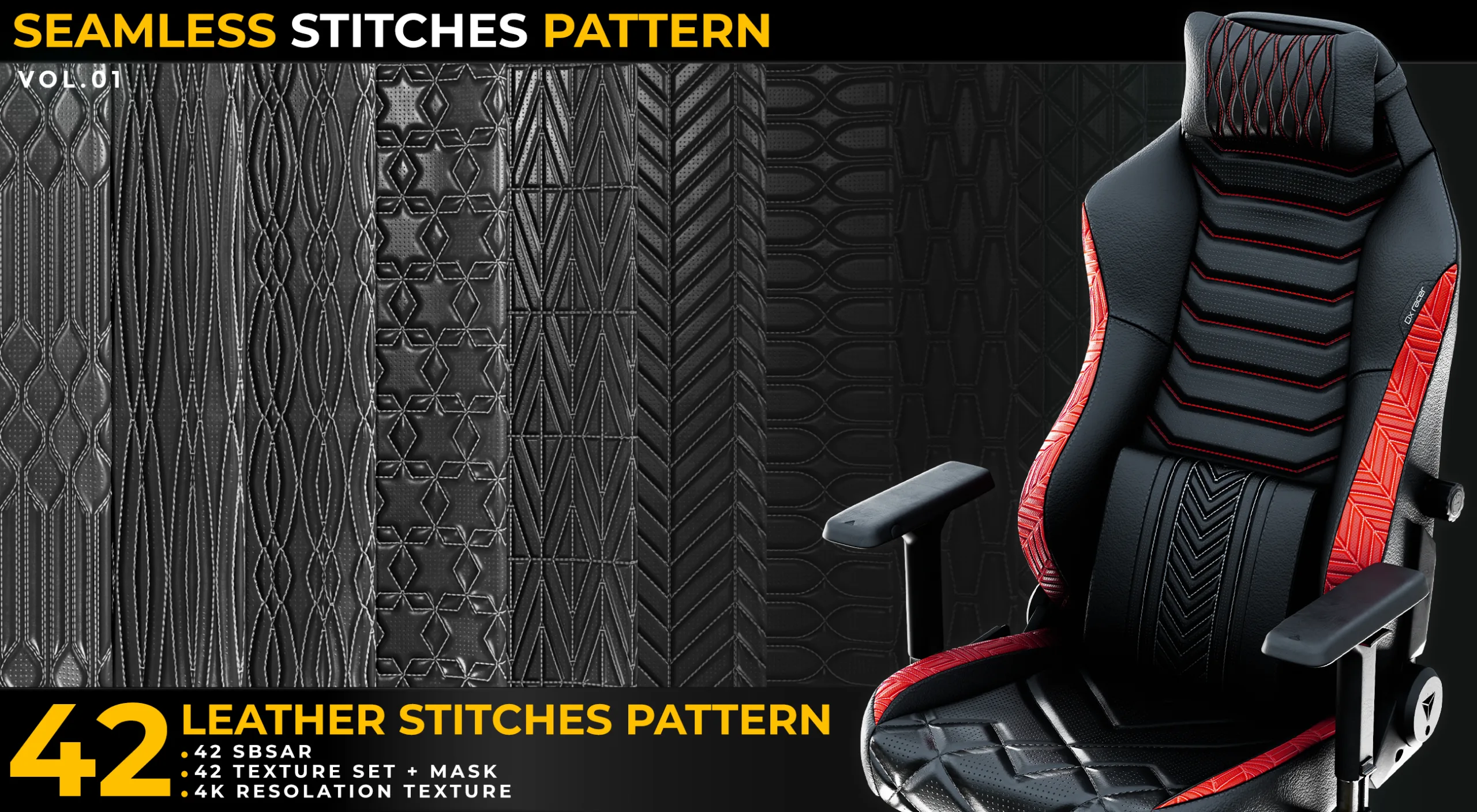 42 Leather Stitches Pattern Vol.01