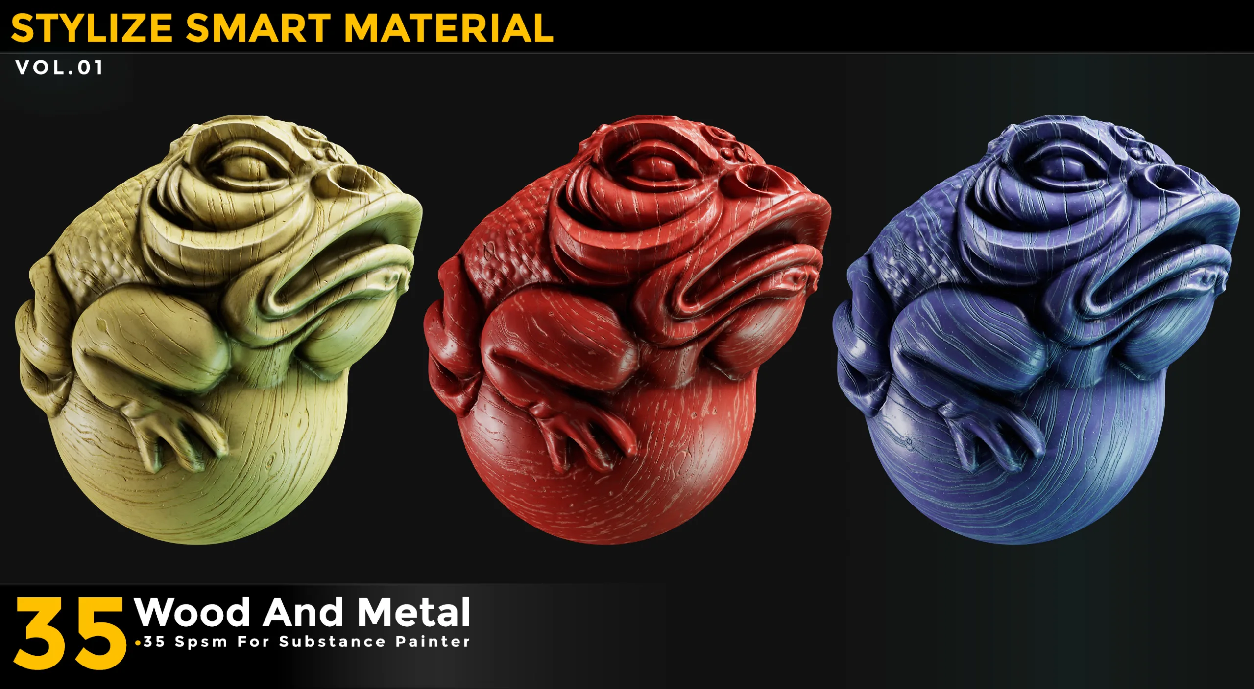 35 Stylized Smart Materials Wood & Metal Vol 01