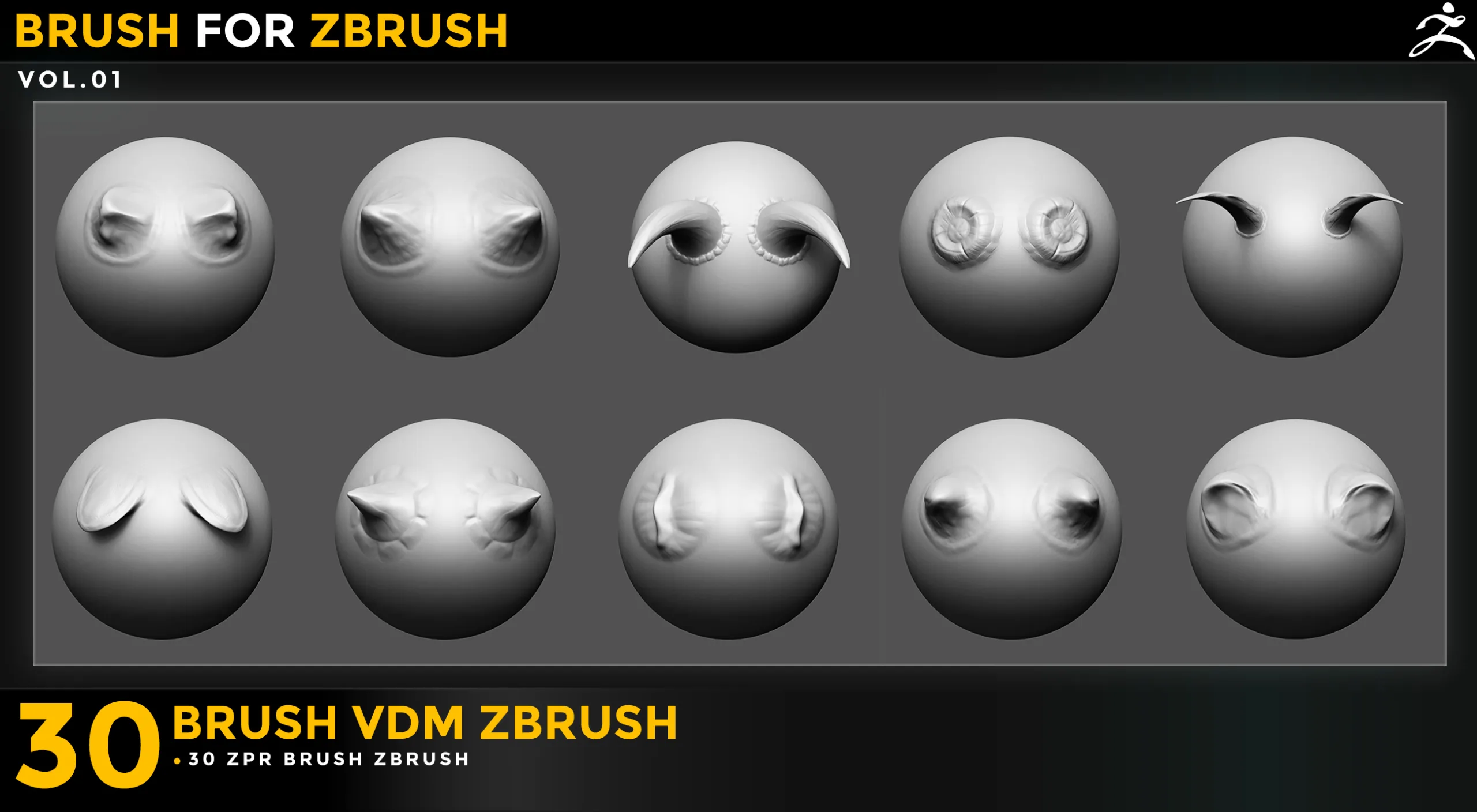30 Vdm Brush Draogon for Zbrush zbr Vol 01