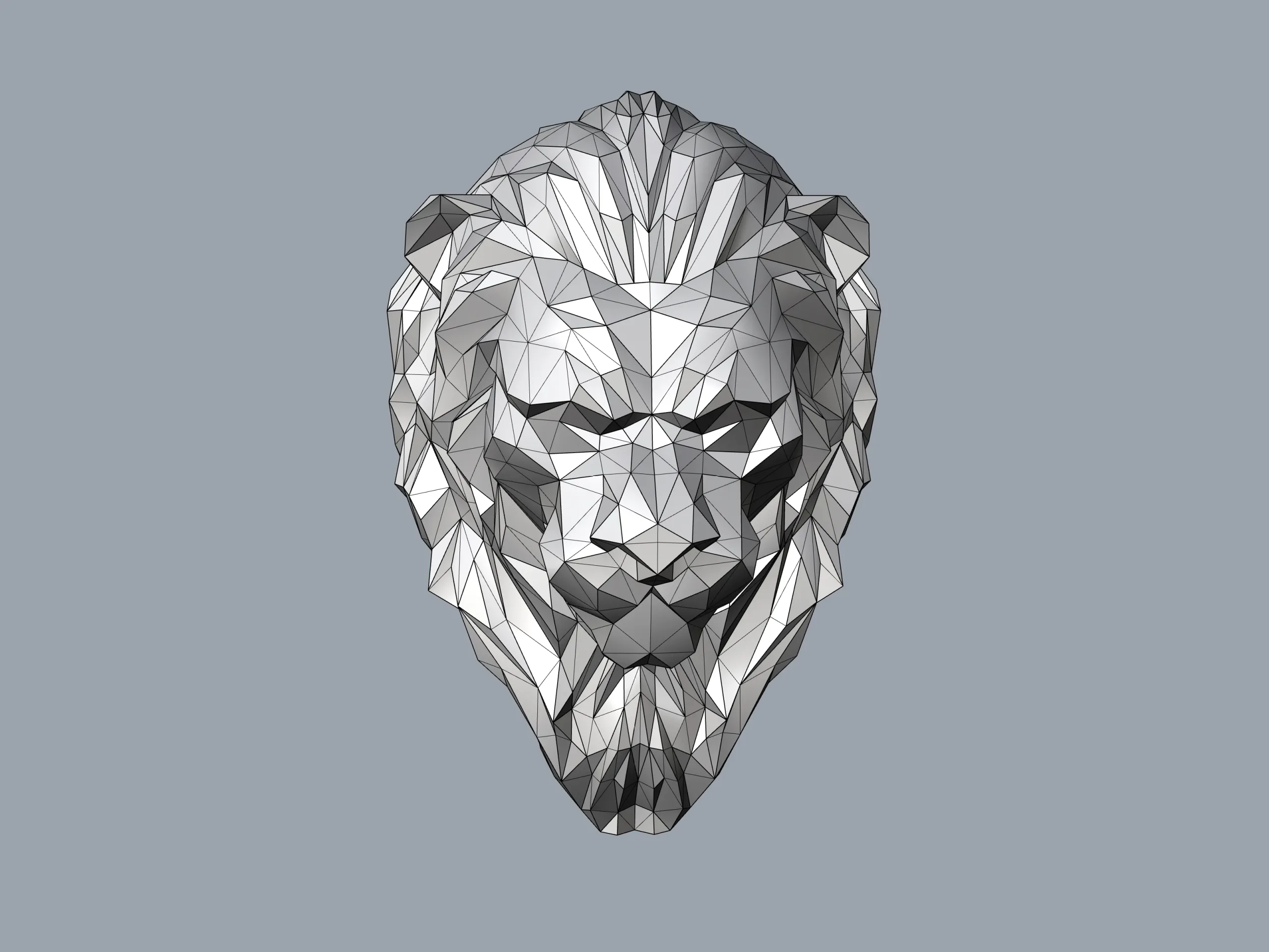 Low poly Lion 3d Model